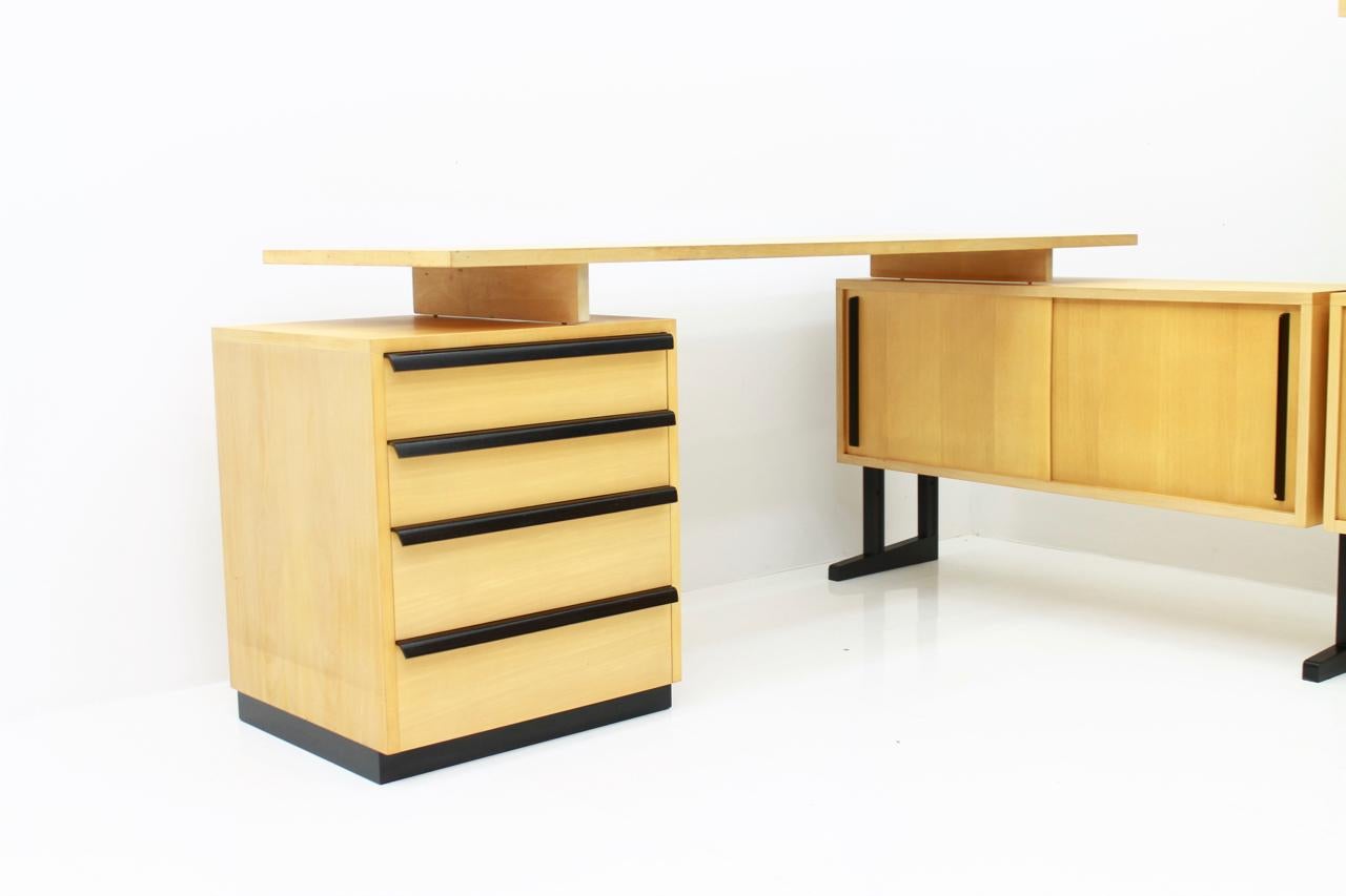 Swiss Very Rare Office with a Shelf and a Desk by Alfred Altherr, Switzerland, 1955