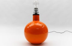 Very Rare Orange Ball Ceramic Table Lamp Base, Italy 1960s