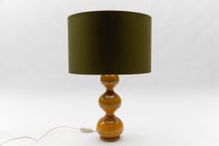 Very Rare Orange Ceramic Table Lamp Base from Kaiser Leuchten, Germany 1960s -