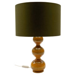 Very Rare Orange Ceramic Table Lamp Base from Kaiser Leuchten, Germany 1960s -