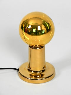 Very Rare Original 1970s Phillips NTD Ceramic Table Lamp in Gold Lacquer