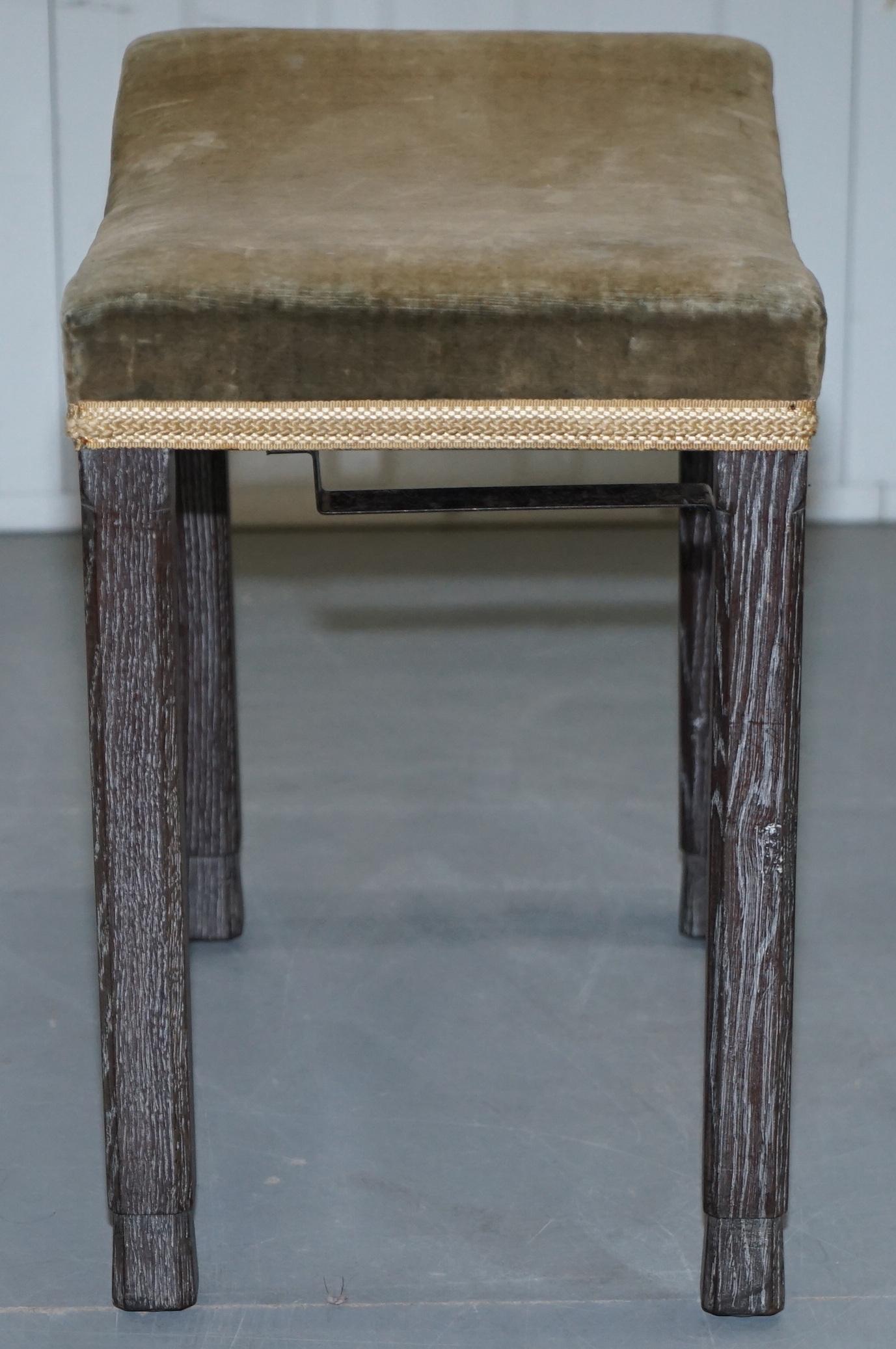 Very Rare Original King George VI Coronation Stool 1937 Limed Oak by Maple & Co 3