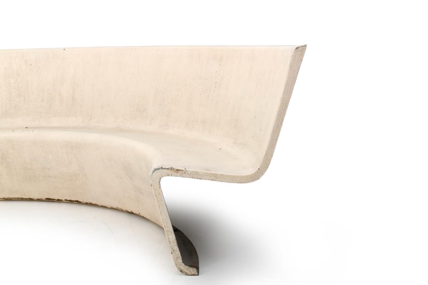 Fibre de verre Très rare Banc d'extérieur par Poul Cadovius 1960s en vente