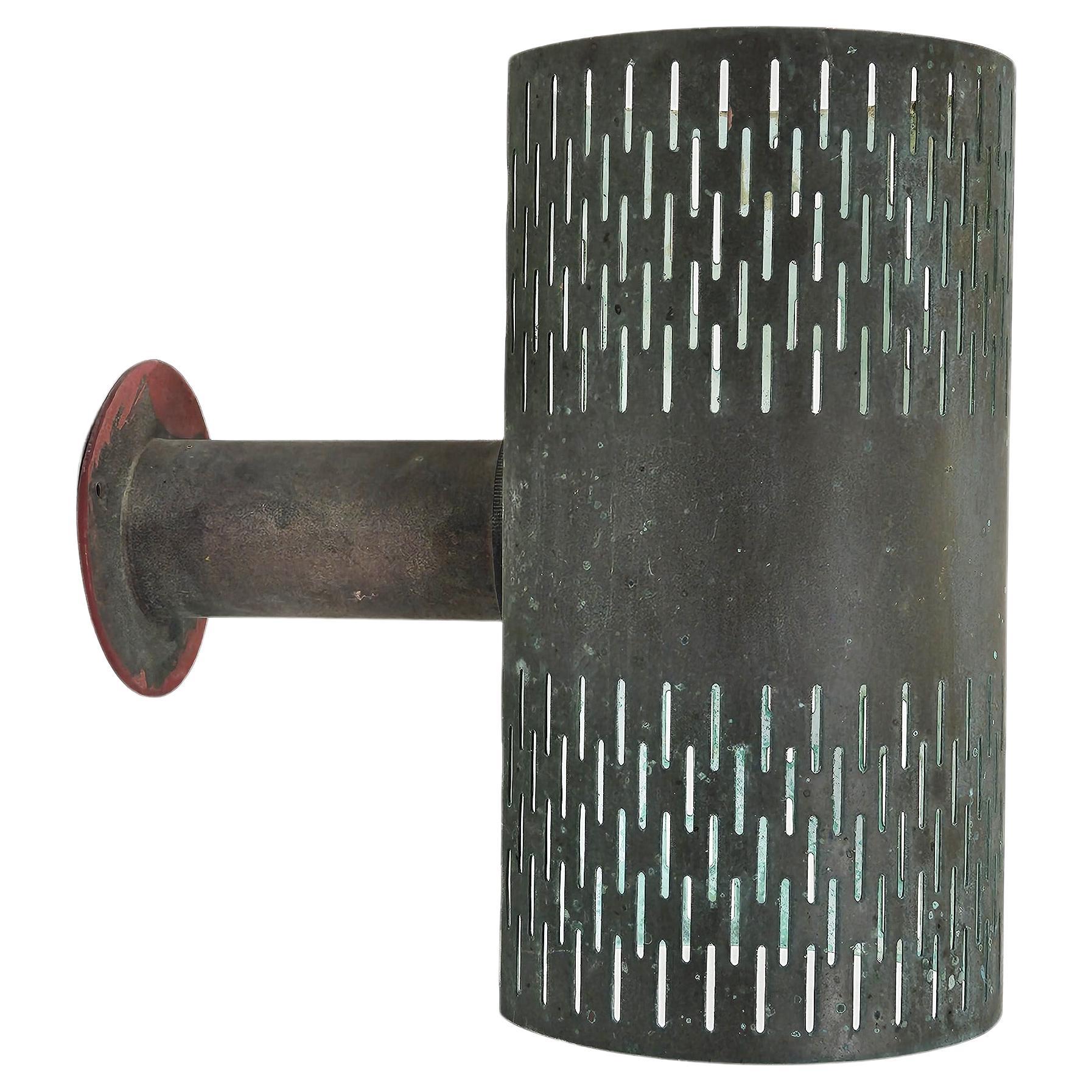 Very rare outdoor copper wall lamp by Hans Bergström for Ateljé Lyktan, 1950s For Sale