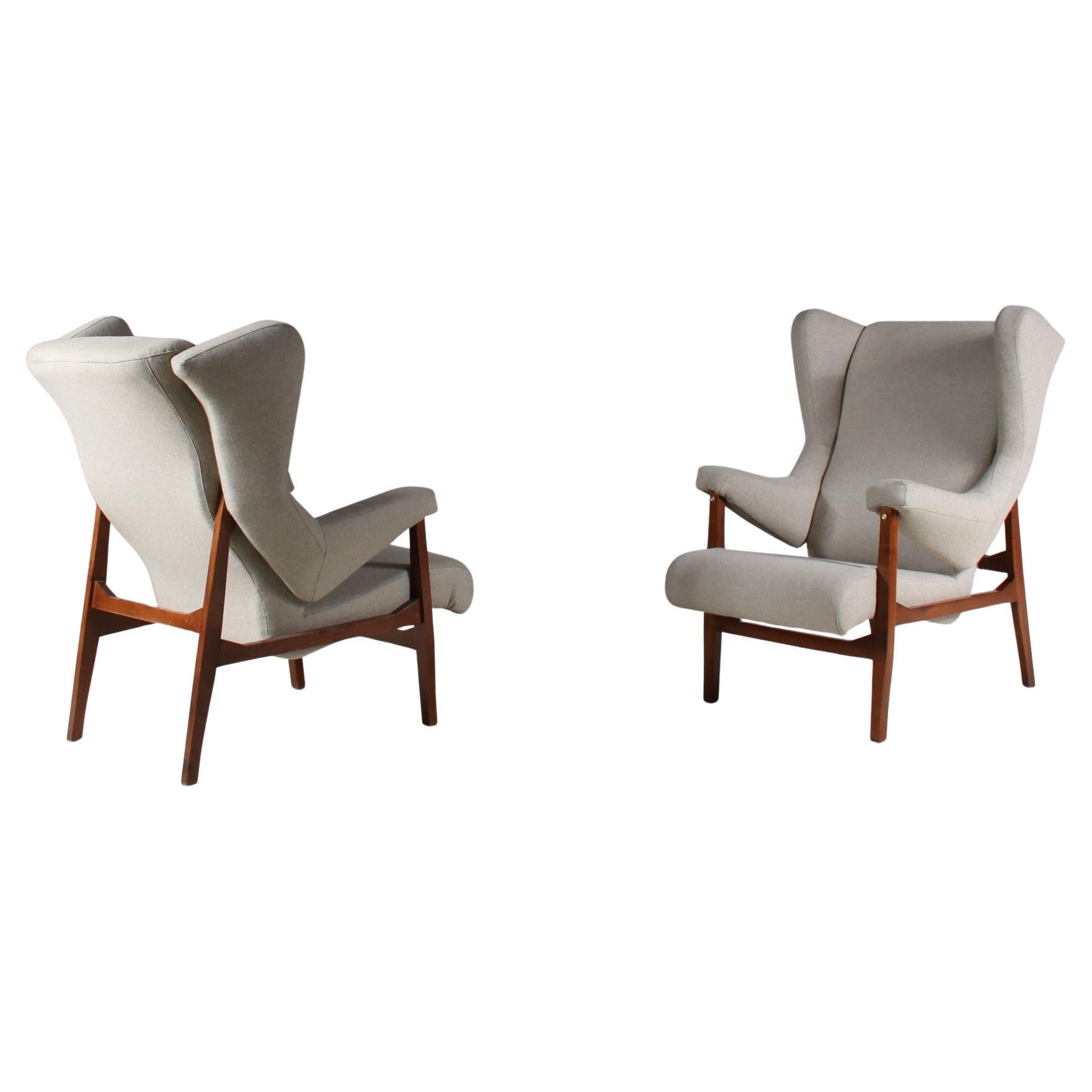Paire de chaises anciennes Fiorenza de Franco Albini pour Arflex, Italie 195