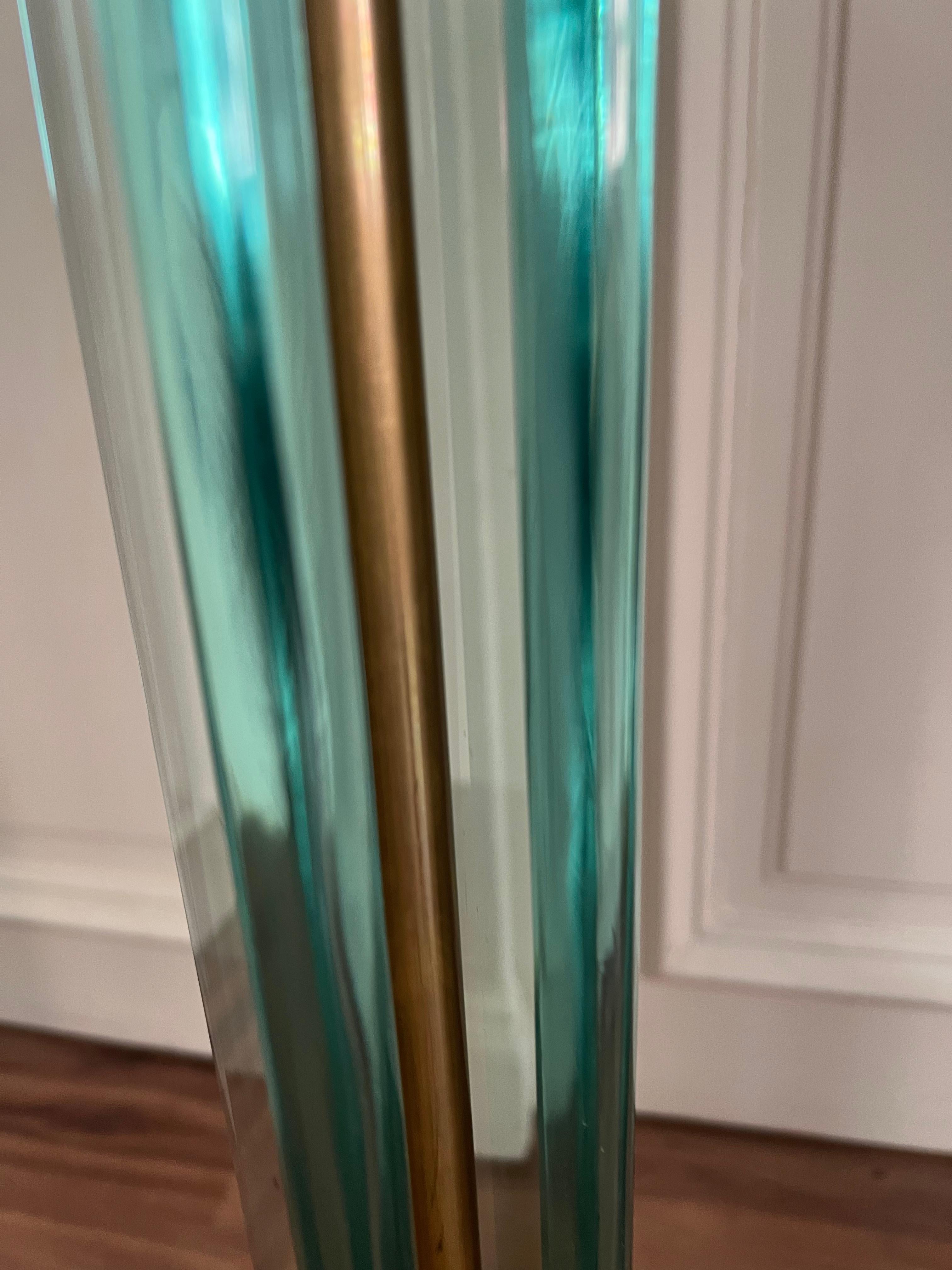Italian Very Rare Pair of Floor Lamps Fontana Arte, 1940