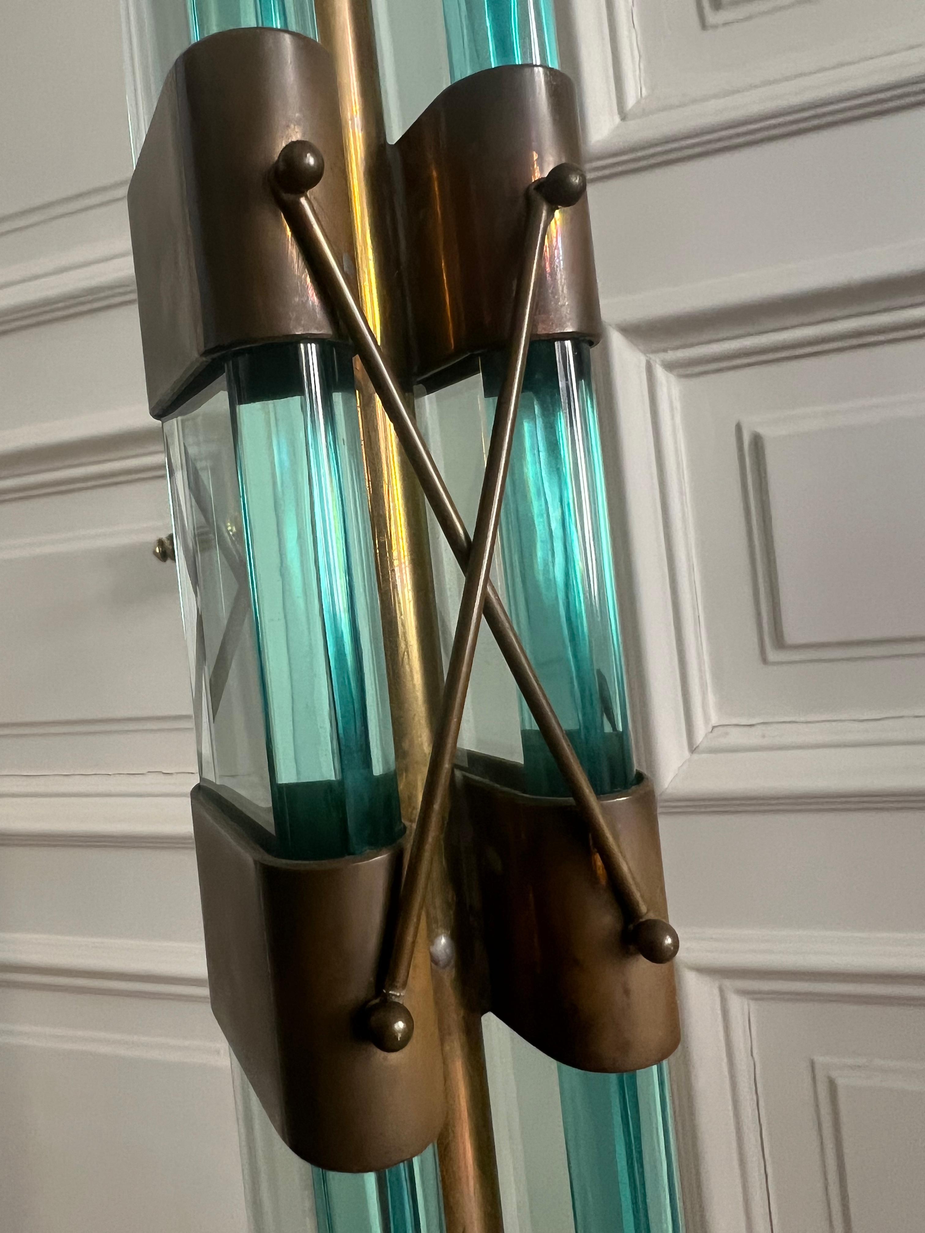 Very Rare Pair of Floor Lamps Fontana Arte, 1940 In Excellent Condition For Sale In Budapest, HU