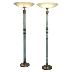 Very Rare Pair of Floor Lamps Fontana Arte, 1940