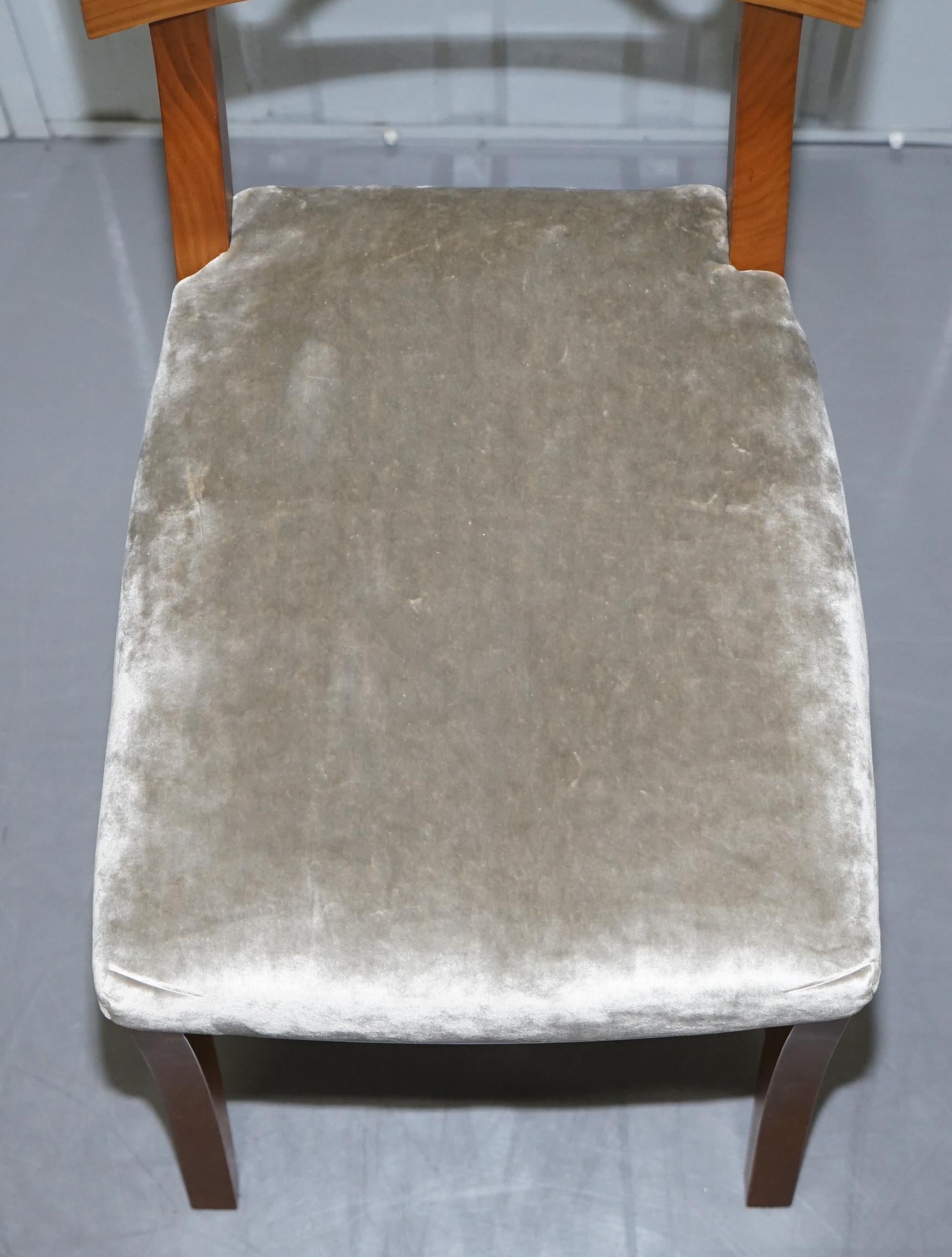 Very Rare Pair of Hermes Paris Cherrywood Chairs Luxury Premium For Sale 8