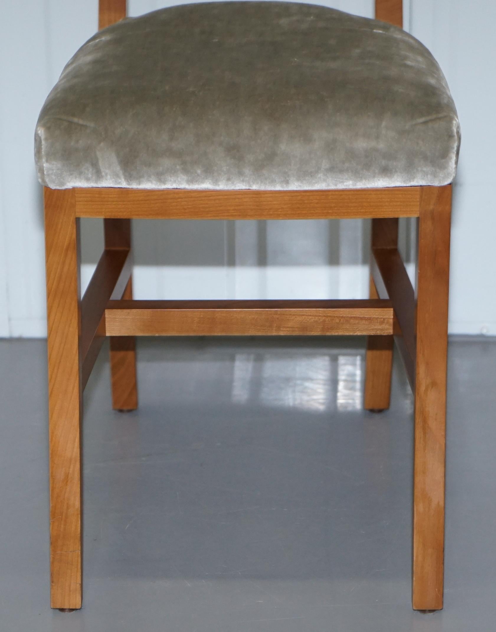 Very Rare Pair of Hermes Paris Cherrywood Chairs Luxury Premium For Sale 10