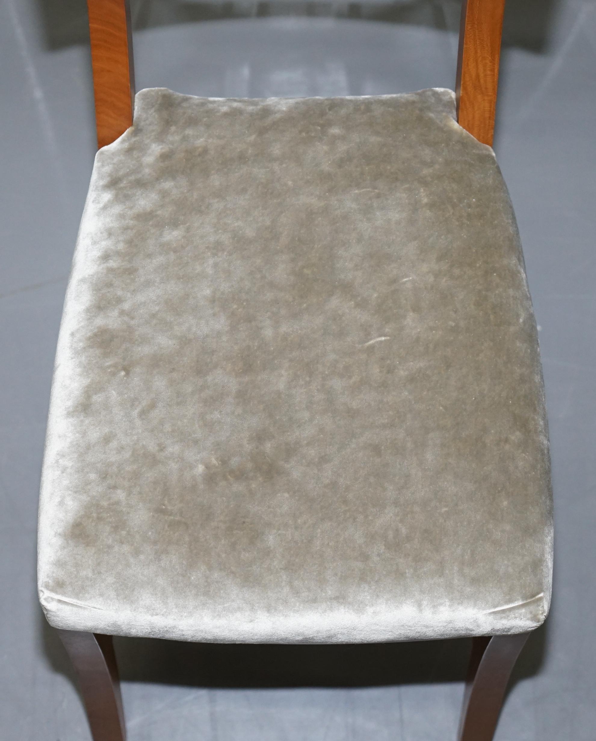 Modern Very Rare Pair of Hermes Paris Cherrywood Chairs Luxury Premium For Sale