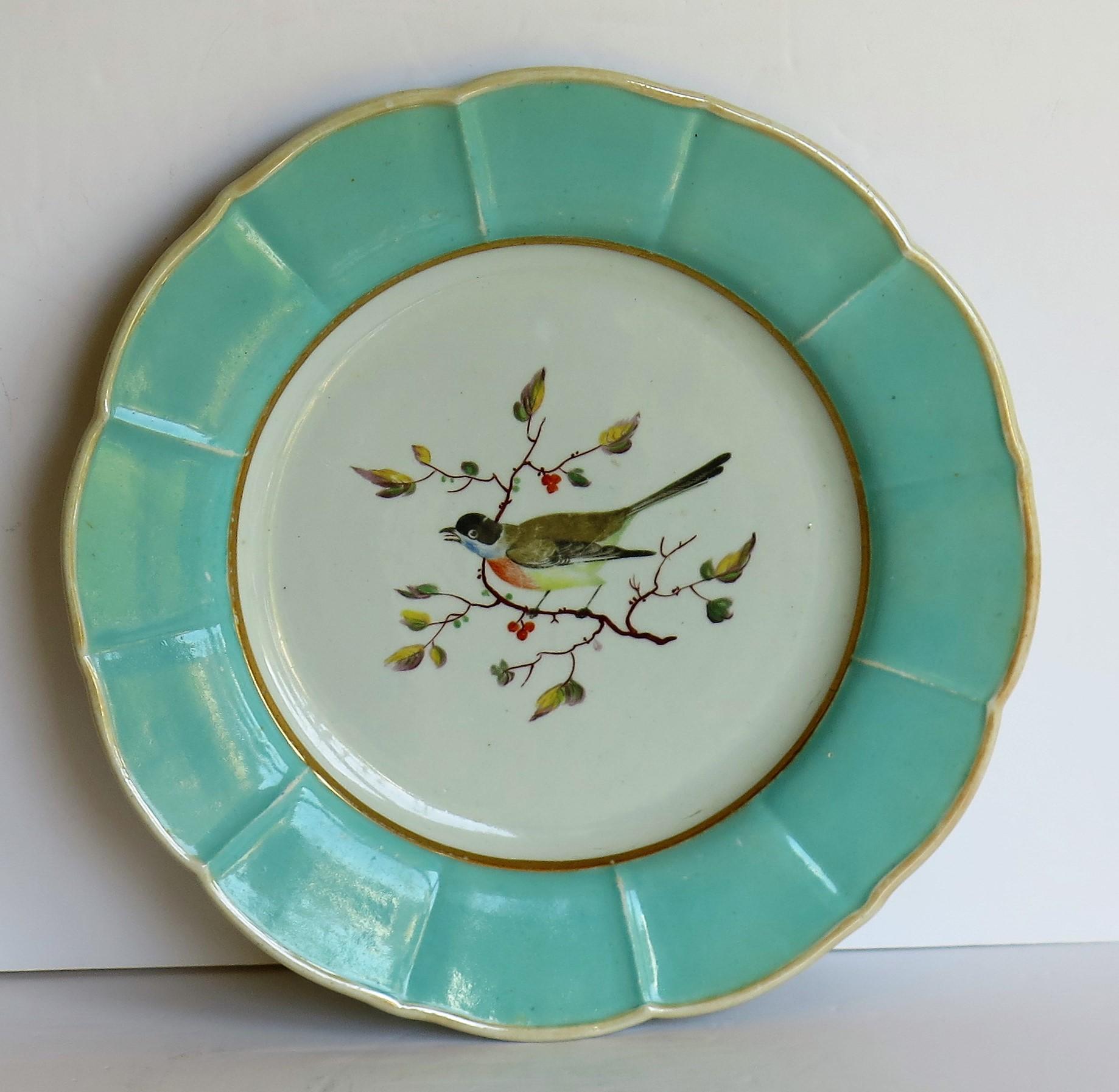 Very Rare Pair of Mason's Ironstone Dinner Plates Hand Painted Birds, circa 1818 In Good Condition In Lincoln, Lincolnshire