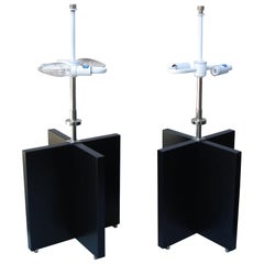 Very Rare Pair of Nessen "X" Table Lamps