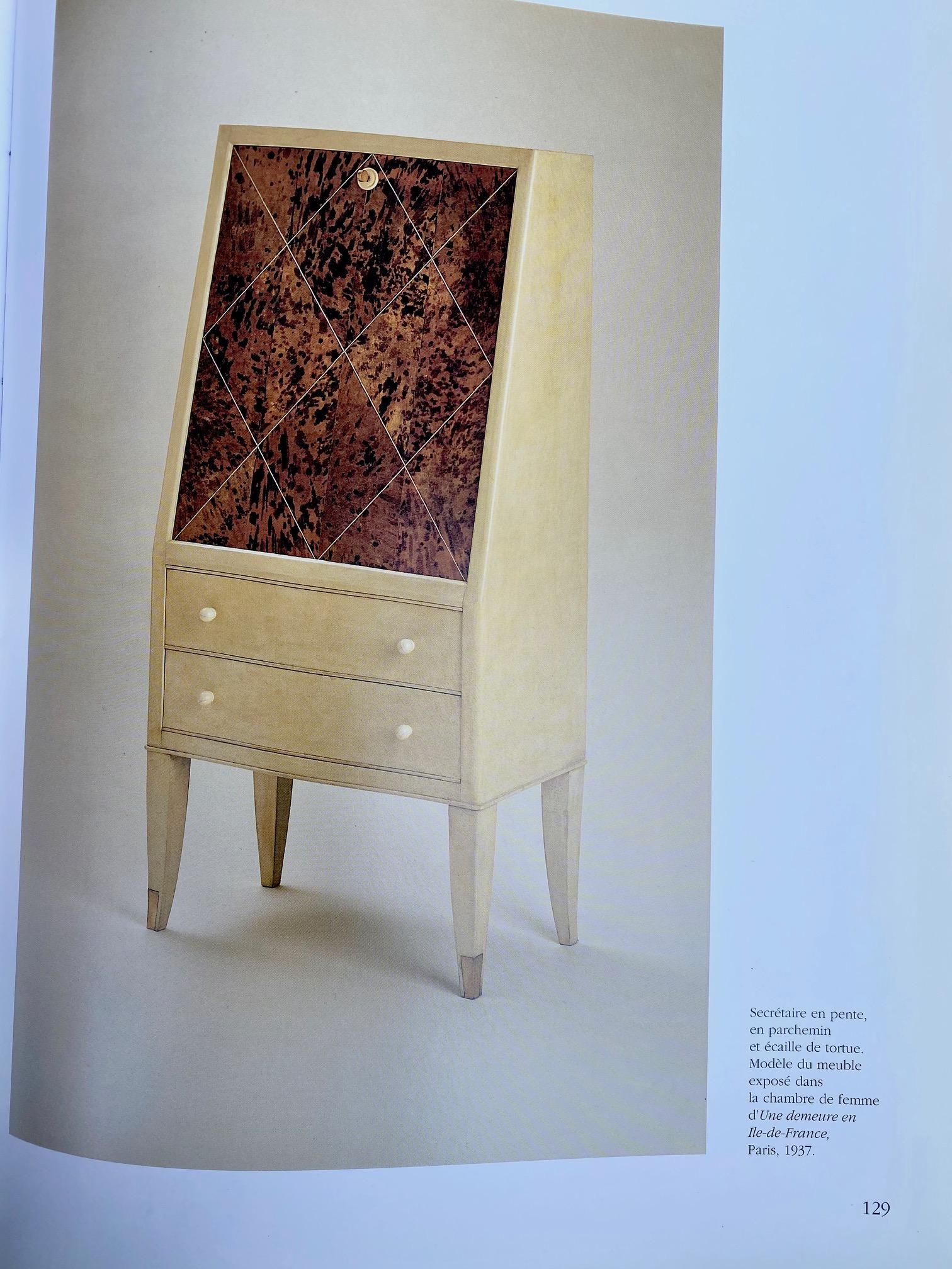 Très rare meuble de rangement recouvert de parchemin par Andr Arbus 2