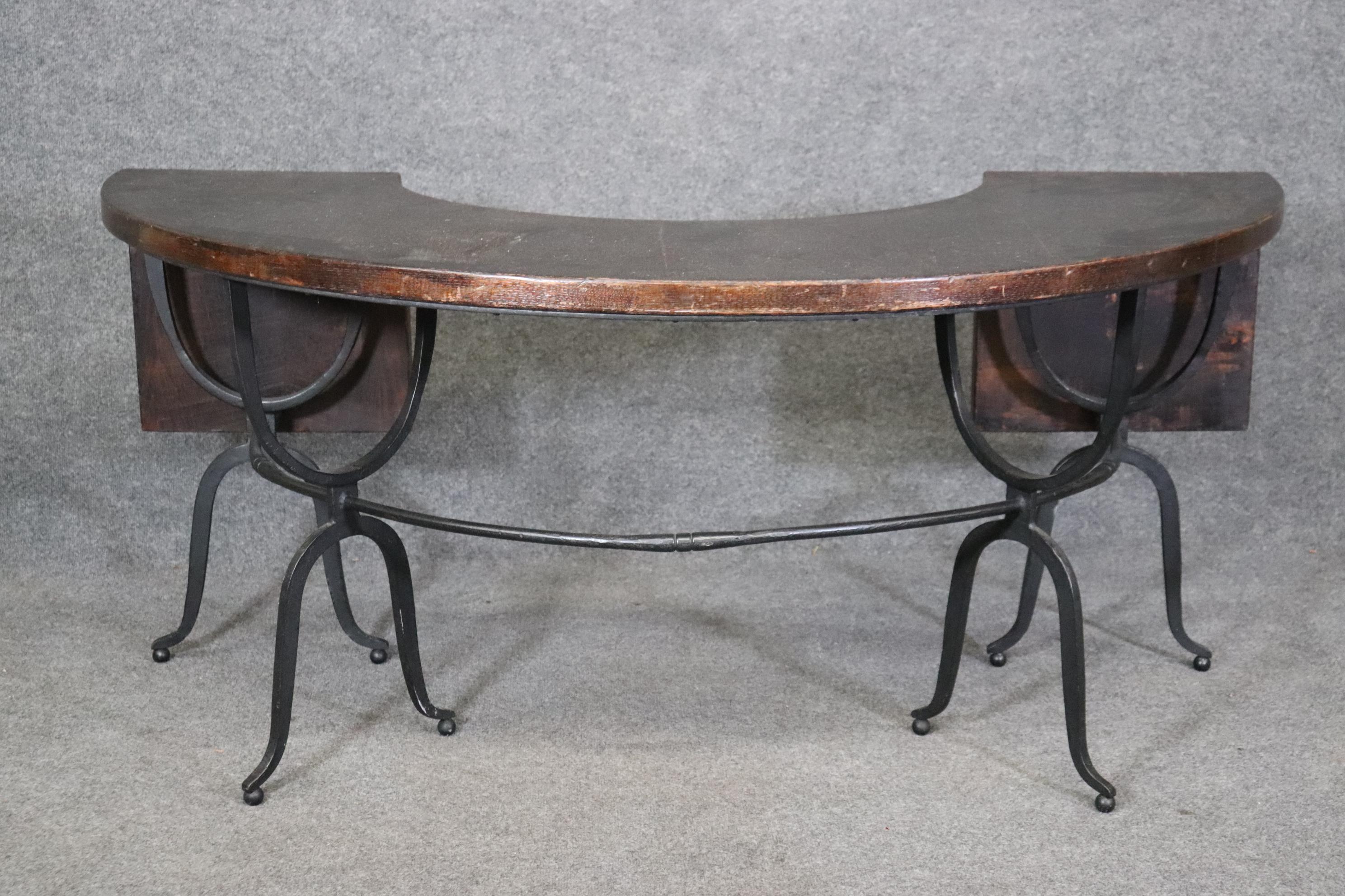 Very Rare Parisian Made Hand-Wrought Iron Wine Tasting Table Bar Desk 1