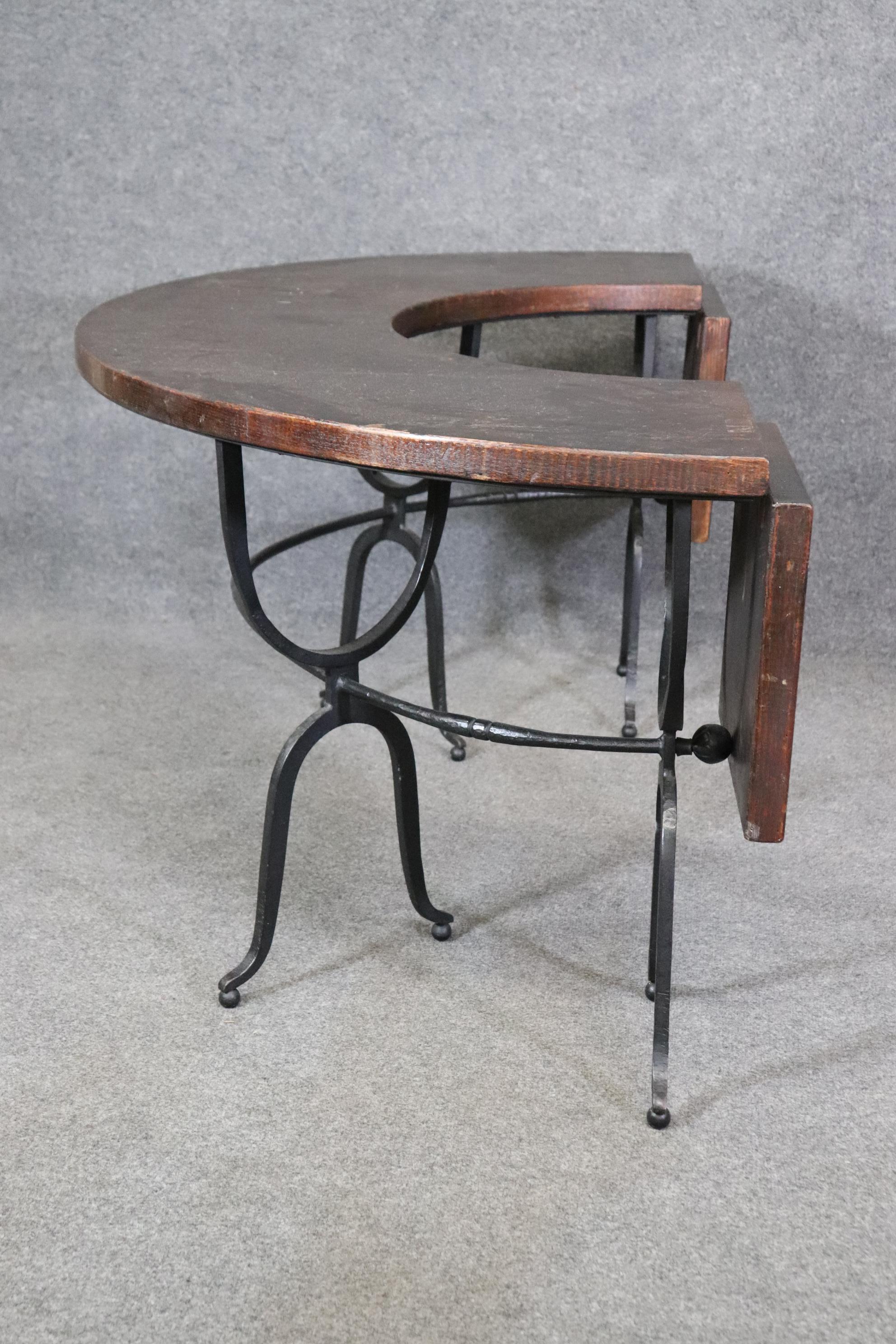 Very Rare Parisian Made Hand-Wrought Iron Wine Tasting Table Bar Desk 2