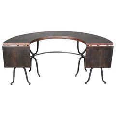 Very Rare Parisian Made Hand-Wrought Iron Wine Tasting Table Bar Desk