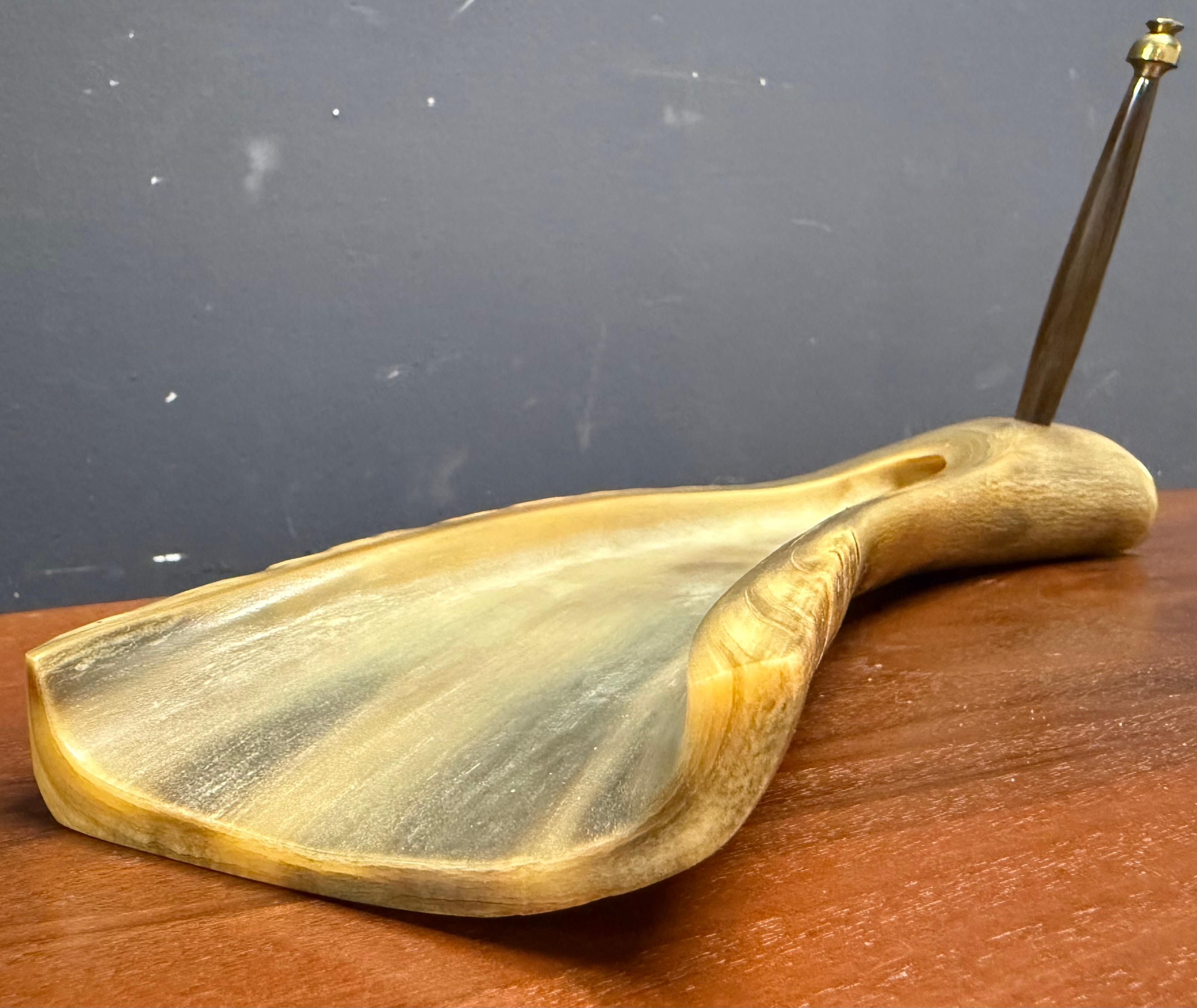Mid-Century Modern very rare penholder from horn and horn pen by carl auböck For Sale