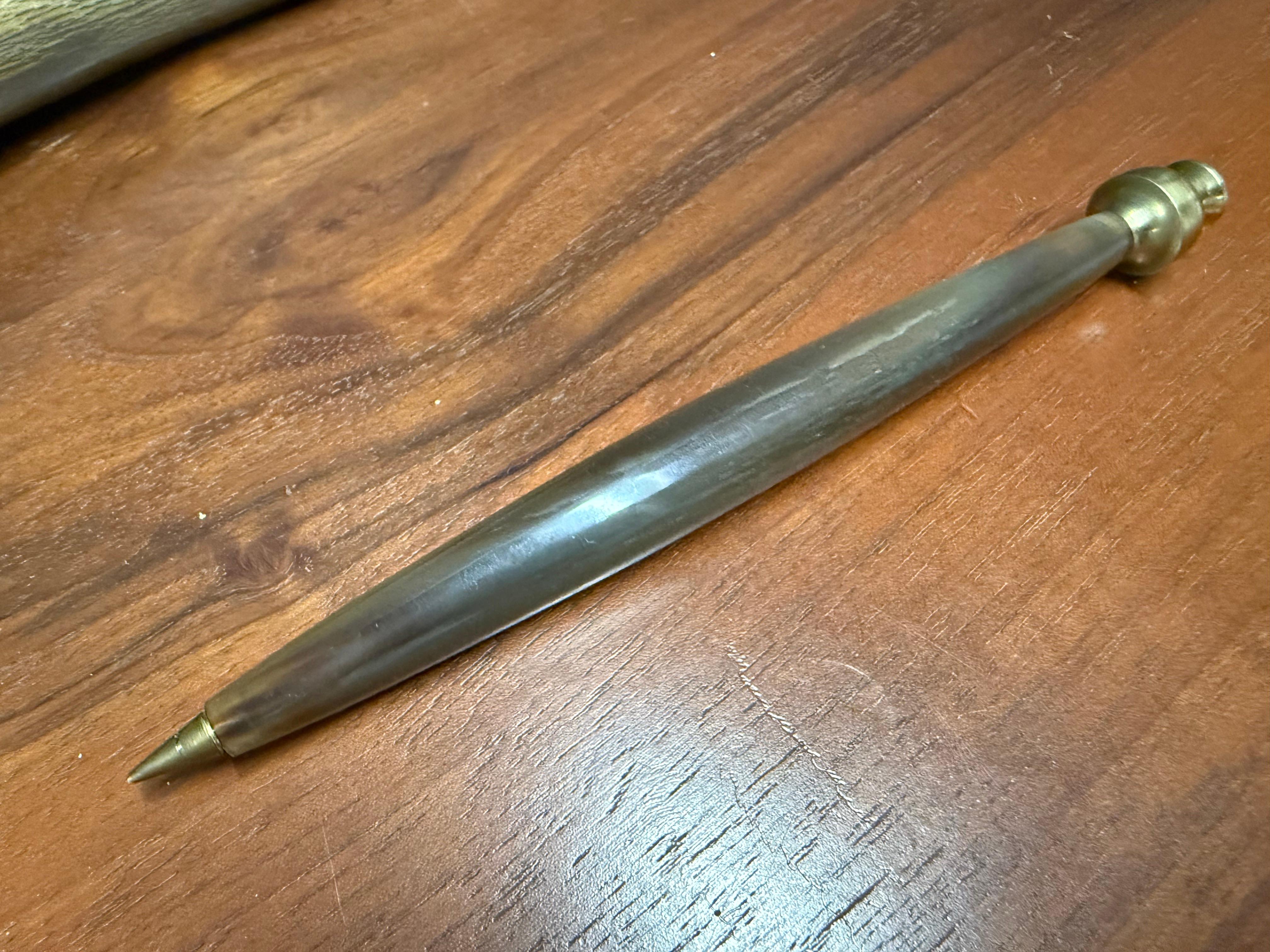 very rare penholder from horn and horn pen by carl auböck In Good Condition For Sale In Munich, DE