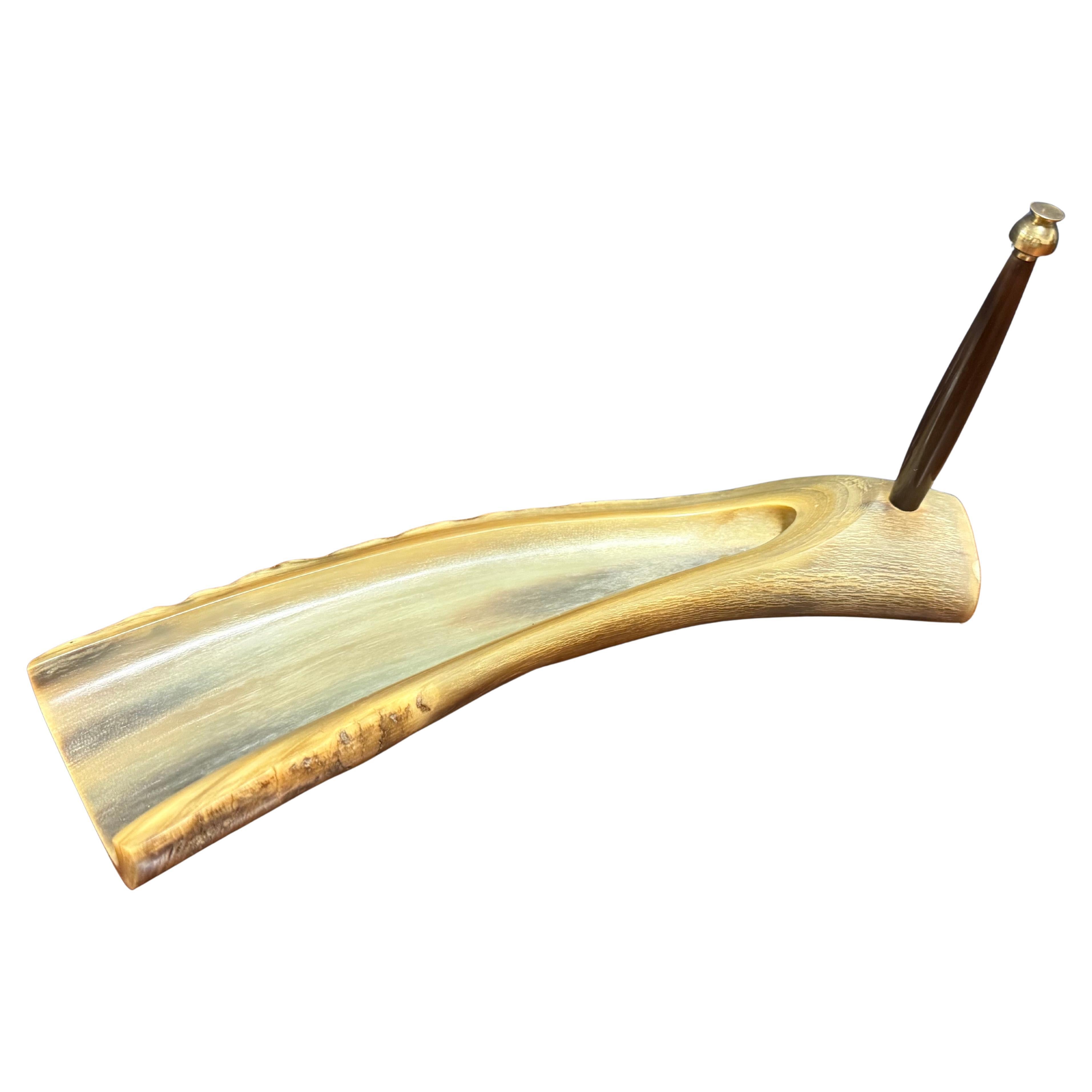 very rare penholder from horn and horn pen by carl auböck For Sale