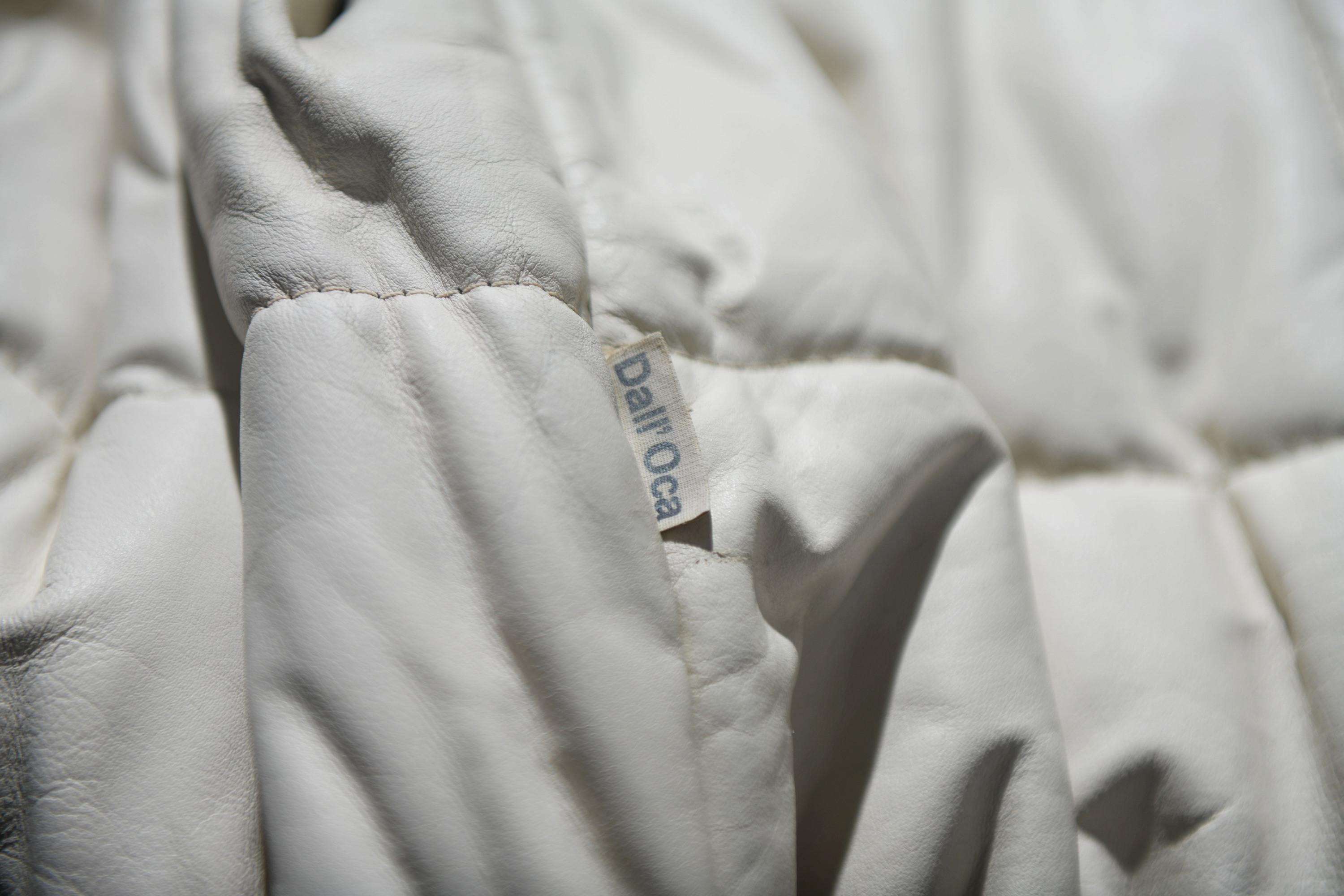 Très rare canapé en cuir Piumino par De Pas D'urbino et Lomazzi pour Dall'Oca Italie en vente 5