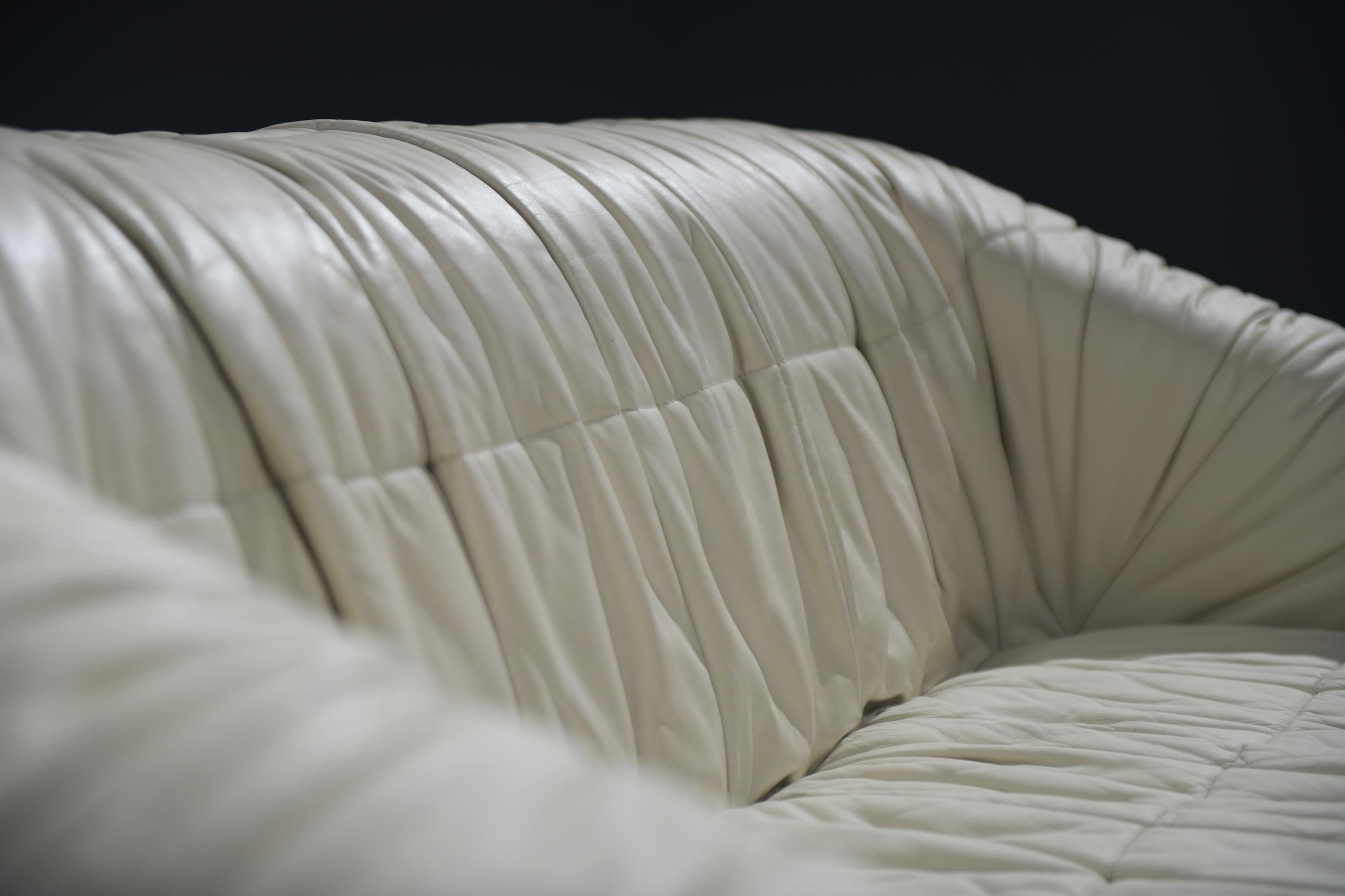 Très rare canapé en cuir Piumino par De Pas D'urbino et Lomazzi pour Dall'Oca Italie en vente 8