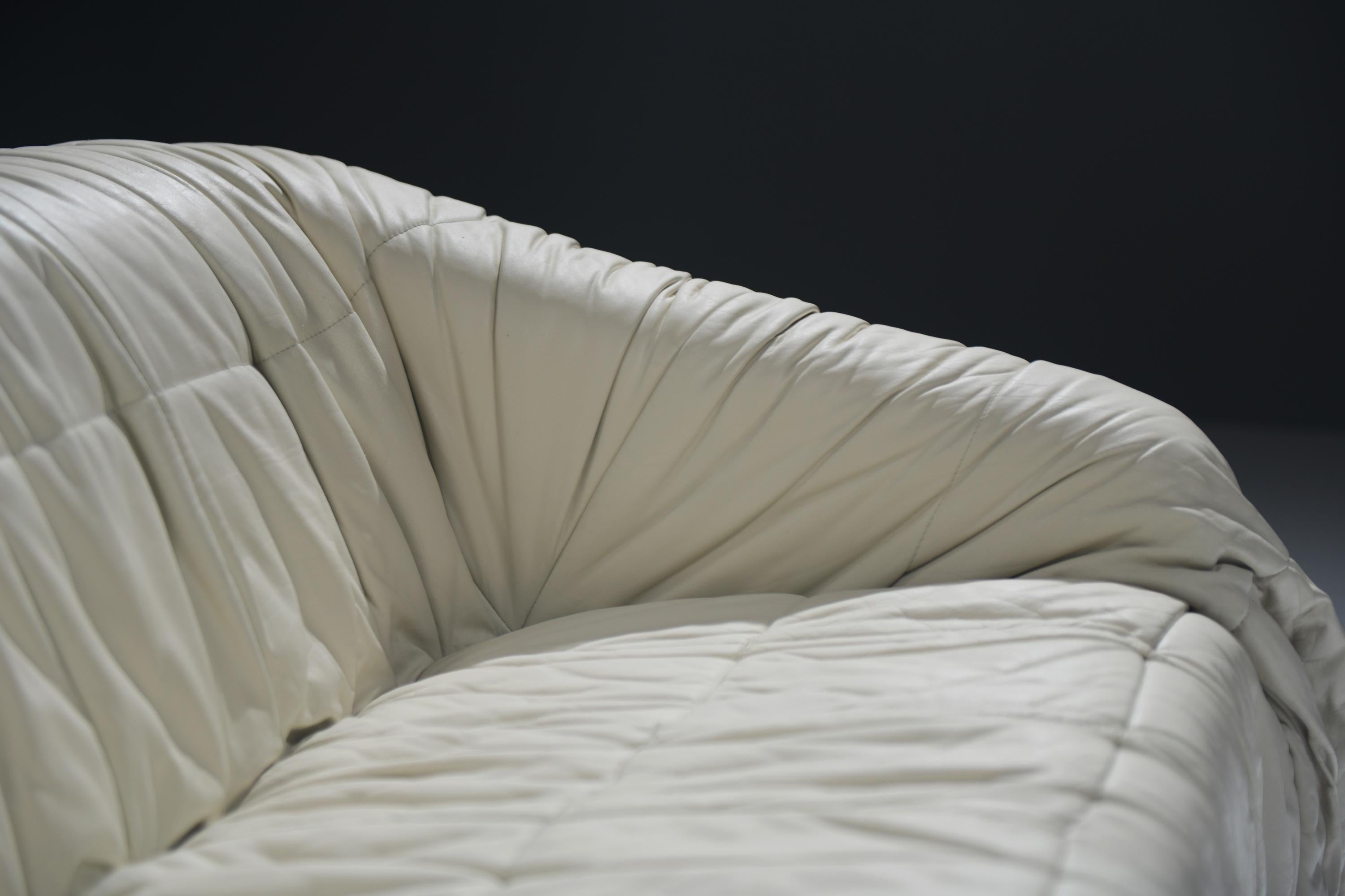 Très rare canapé en cuir Piumino par De Pas D'urbino et Lomazzi pour Dall'Oca Italie en vente 9