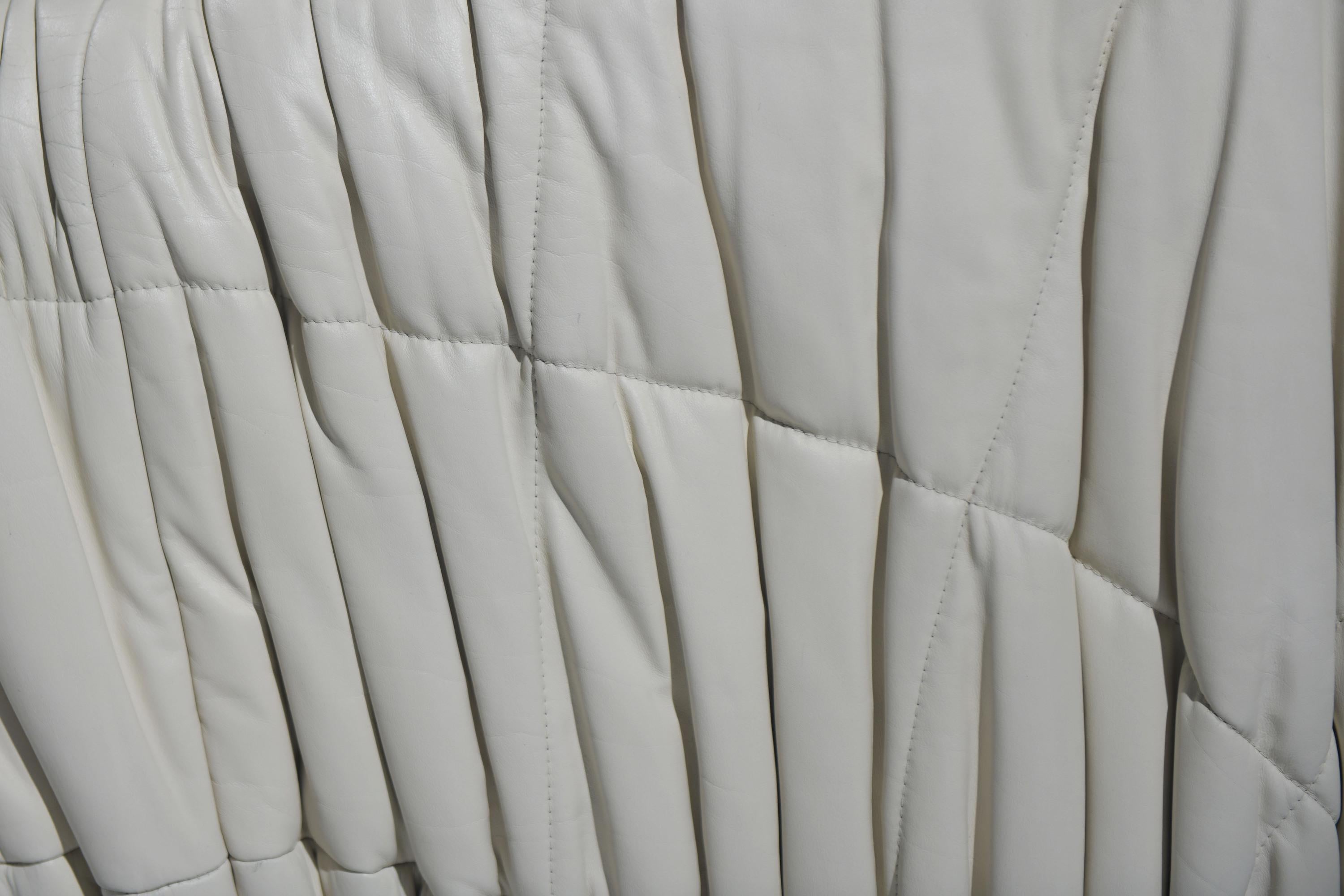 Très rare canapé en cuir Piumino par De Pas D'urbino et Lomazzi pour Dall'Oca Italie en vente 4