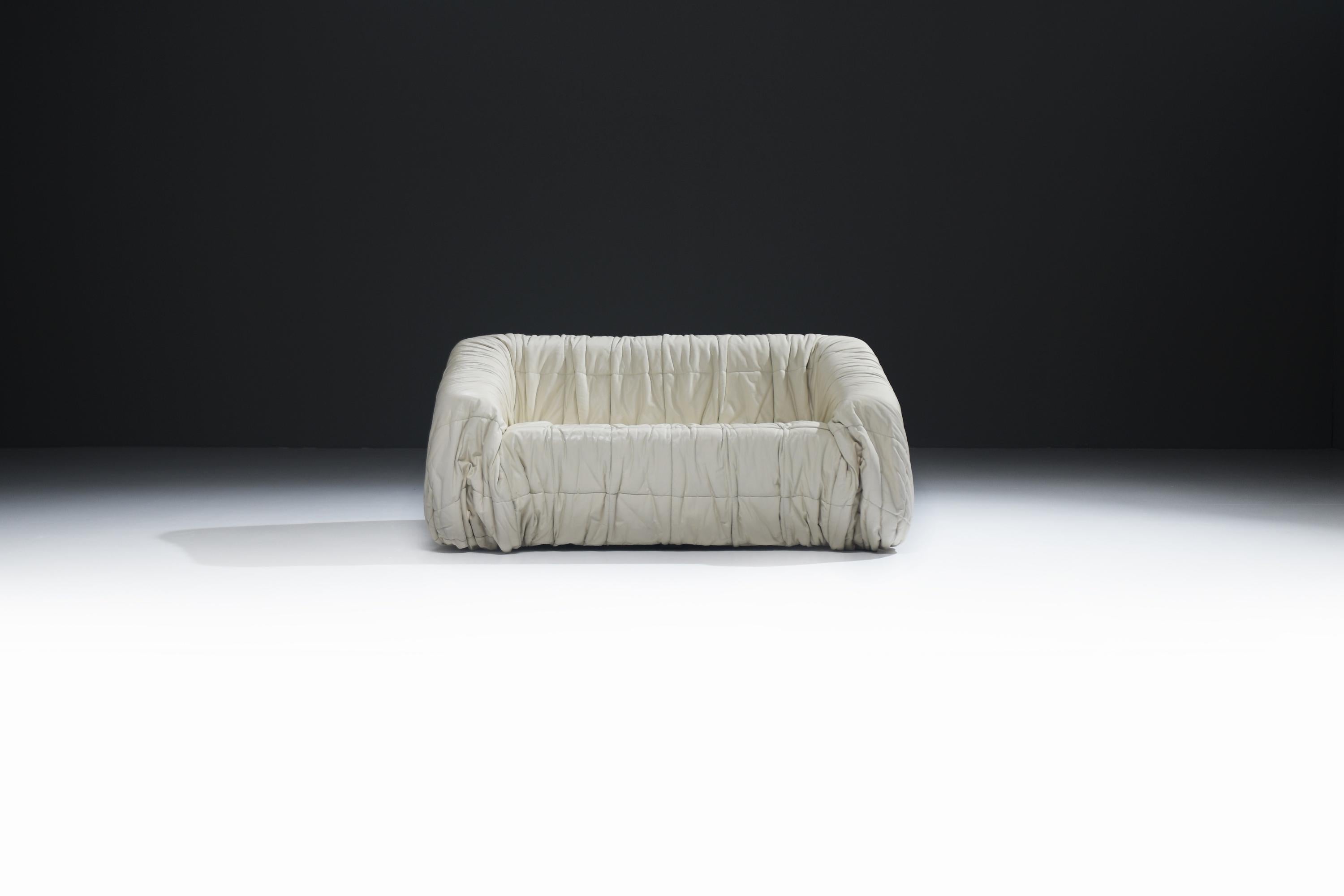 Mid-Century Modern Très rare canapé en cuir Piumino par De Pas D'urbino et Lomazzi pour Dall'Oca Italie en vente