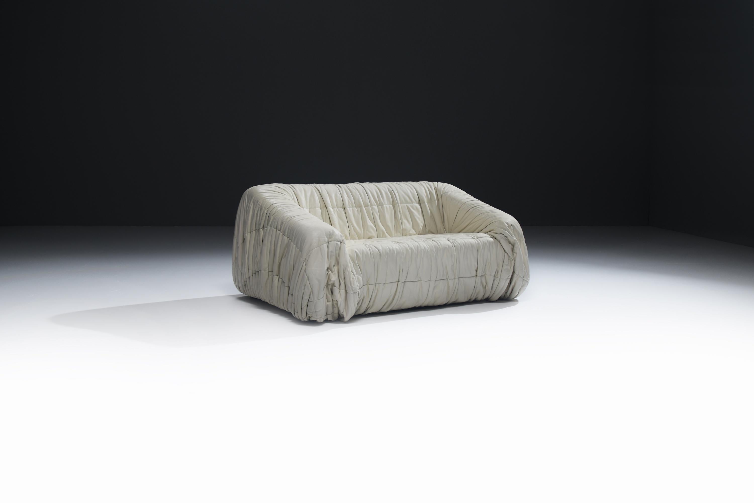 20ième siècle Très rare canapé en cuir Piumino par De Pas D'urbino et Lomazzi pour Dall'Oca Italie en vente