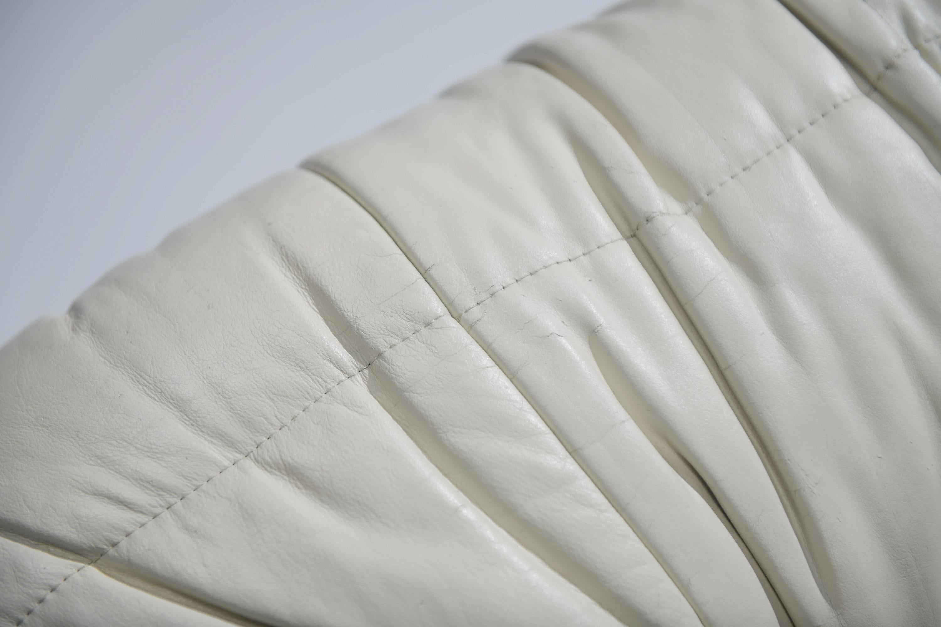 Très rare canapé en cuir Piumino par De Pas D'urbino et Lomazzi pour Dall'Oca Italie en vente 2