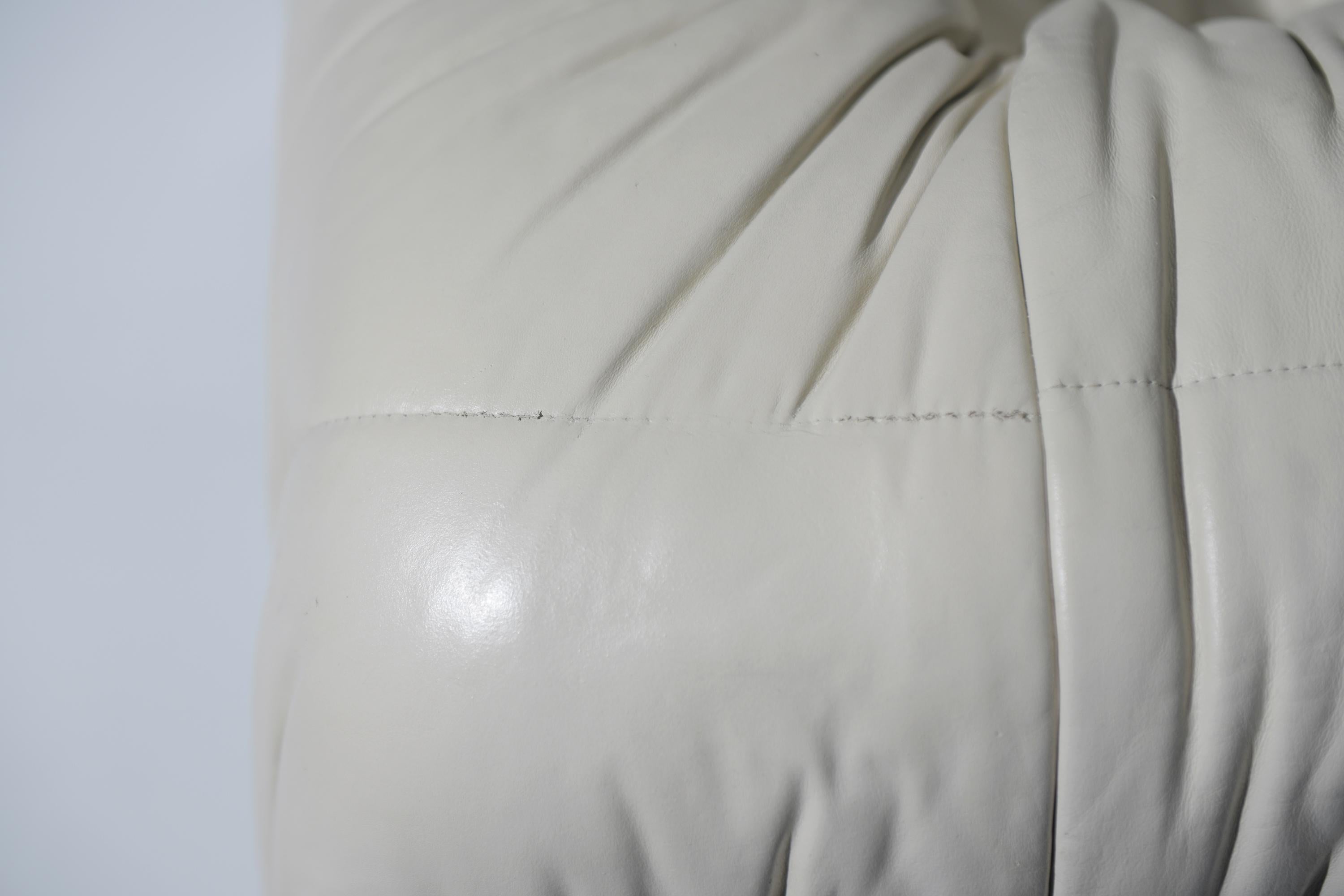 Très rare canapé en cuir Piumino par De Pas D'urbino et Lomazzi pour Dall'Oca Italie en vente 3