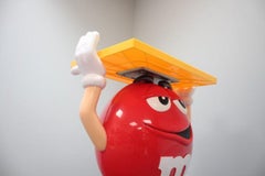Very rare plastic stand of the M&M's candy company mascot, 1990s