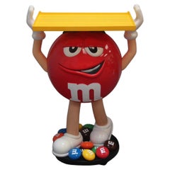 Soporte de plástico muy raro de la mascota de la empresa de caramelos M&M's, años 90.