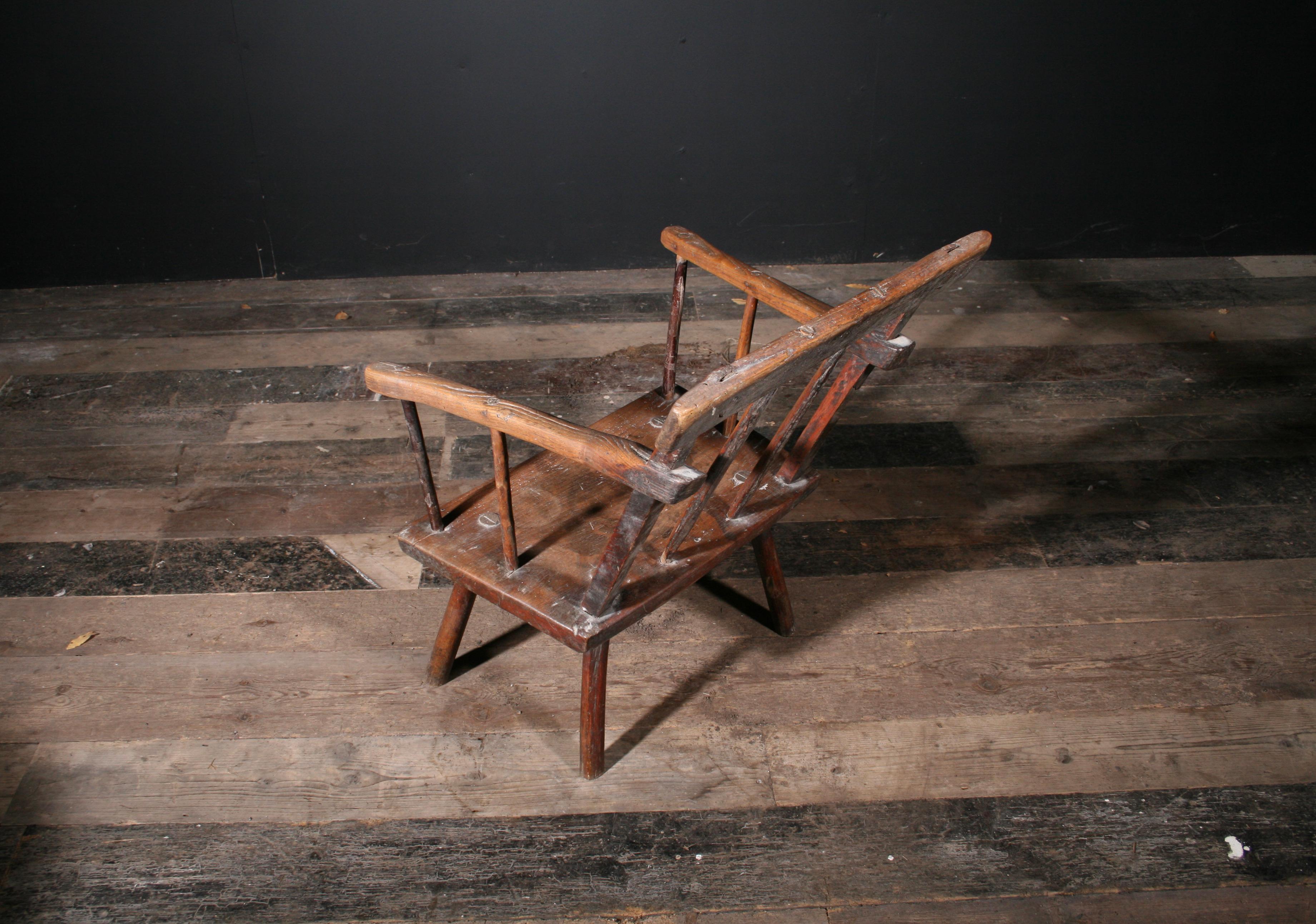 Très rare chaise de haie primitive irlandaise en vente 3