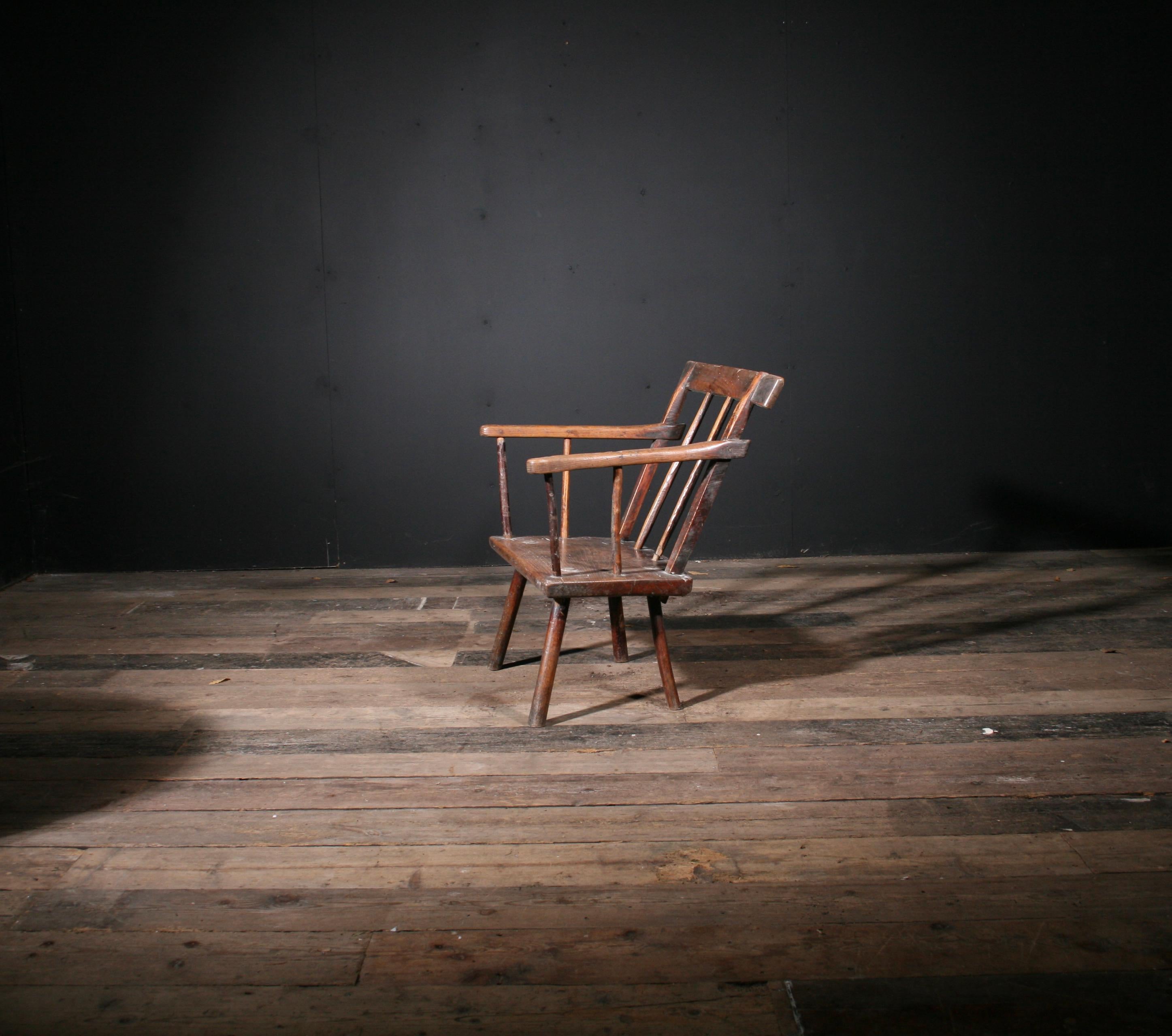 Très rare chaise de haie primitive irlandaise en vente 4