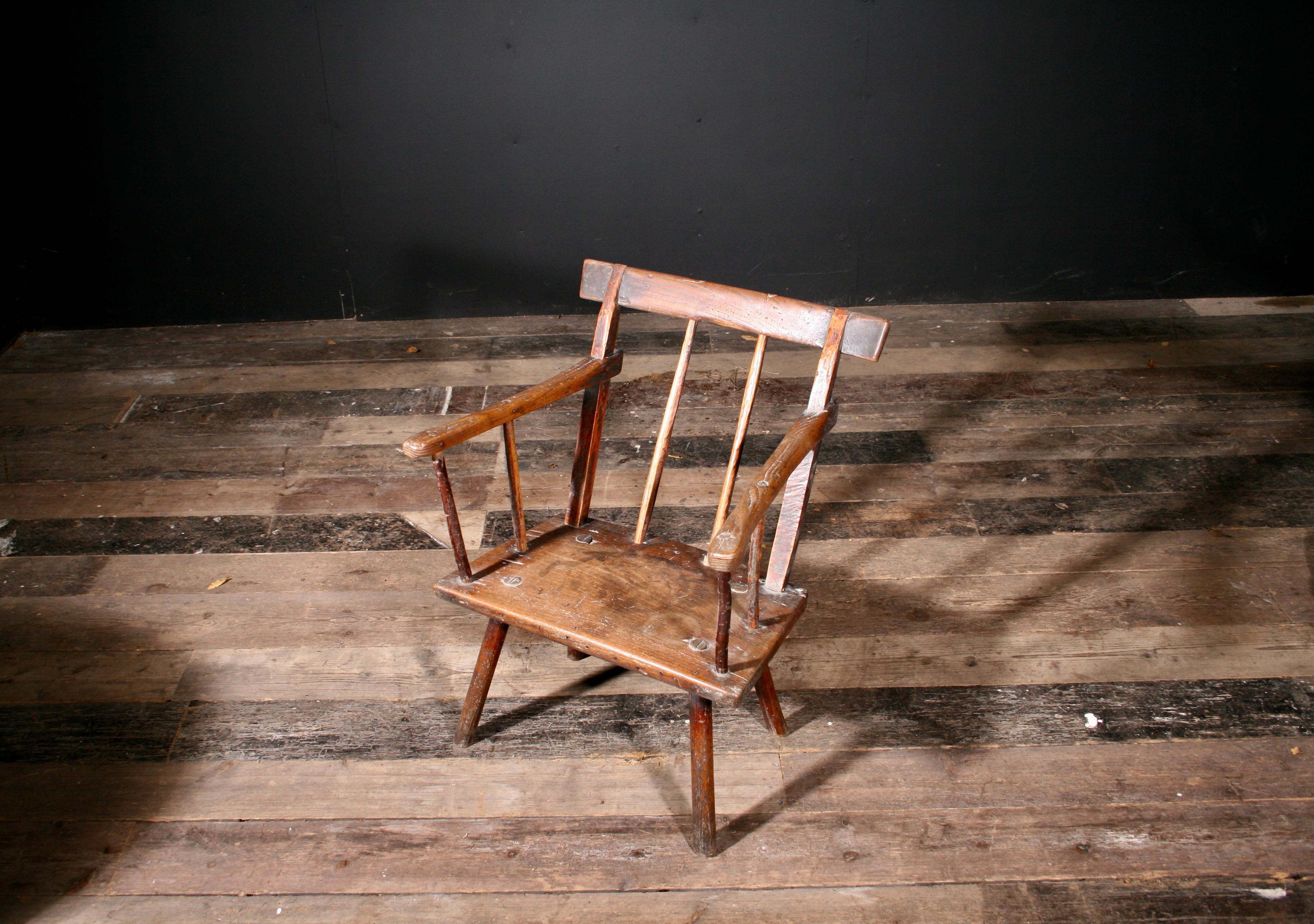 Primitif Très rare chaise de haie primitive irlandaise en vente