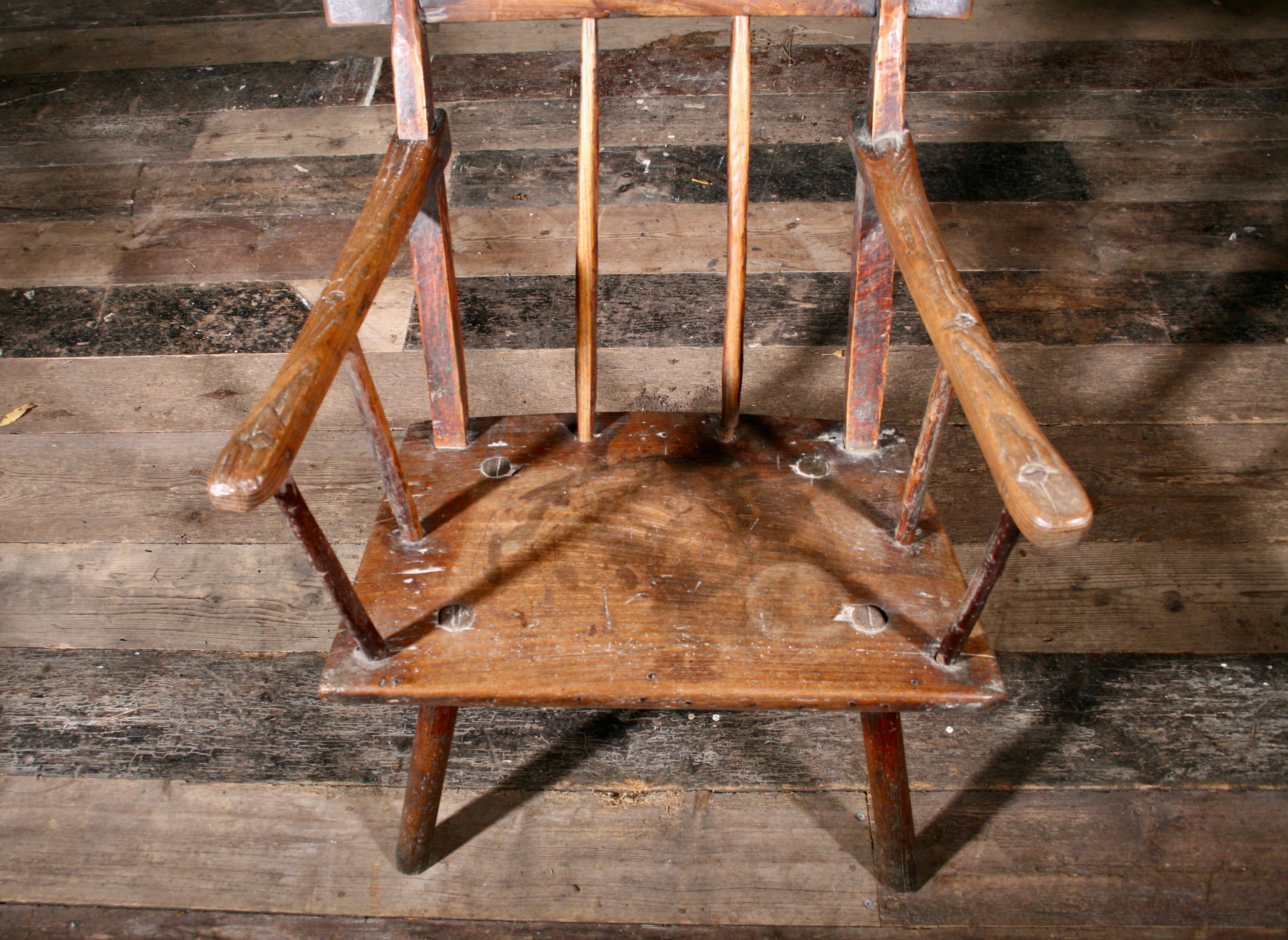 Peint Très rare chaise de haie primitive irlandaise en vente