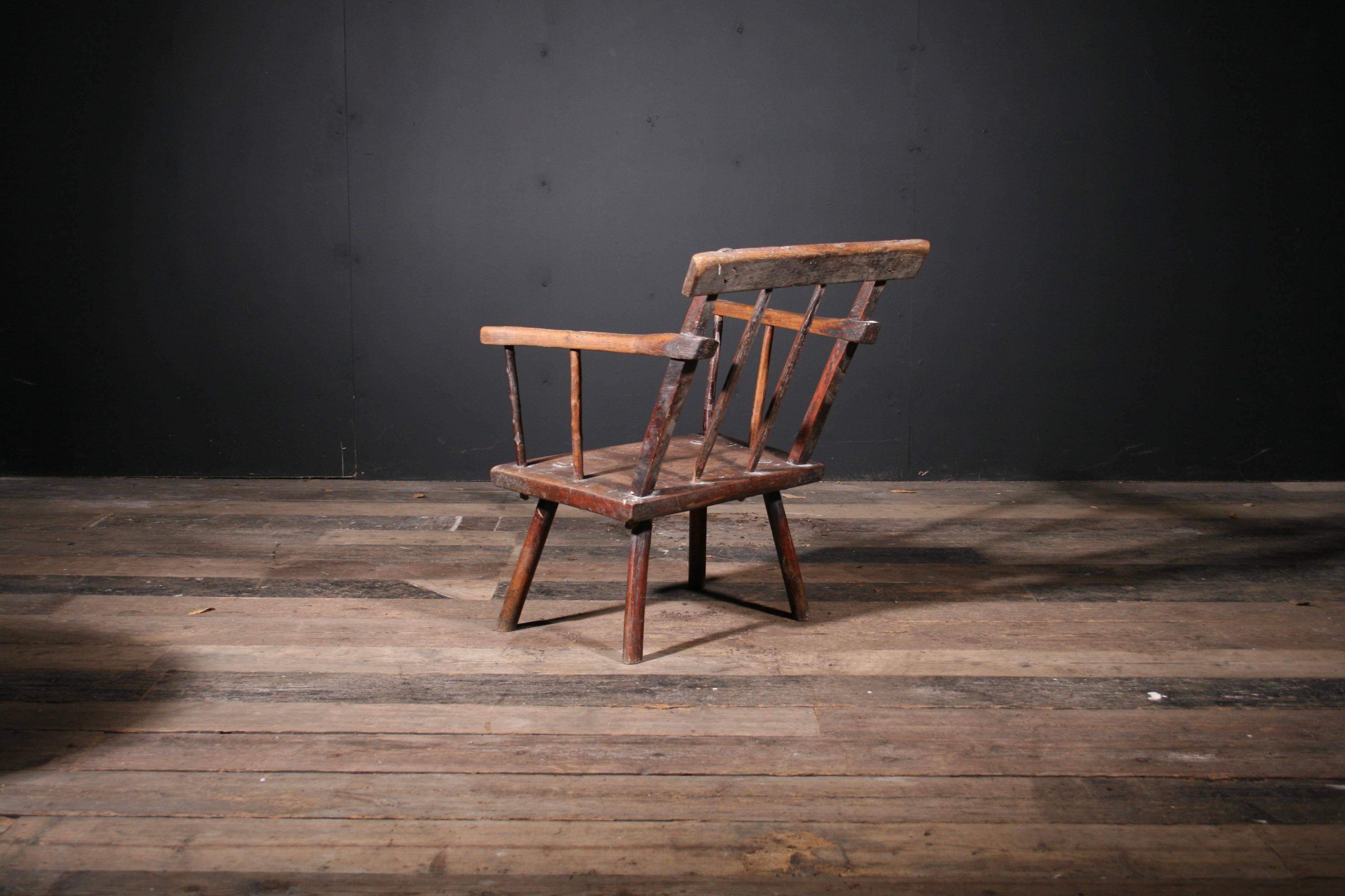 Très rare chaise de haie primitive irlandaise en vente 2