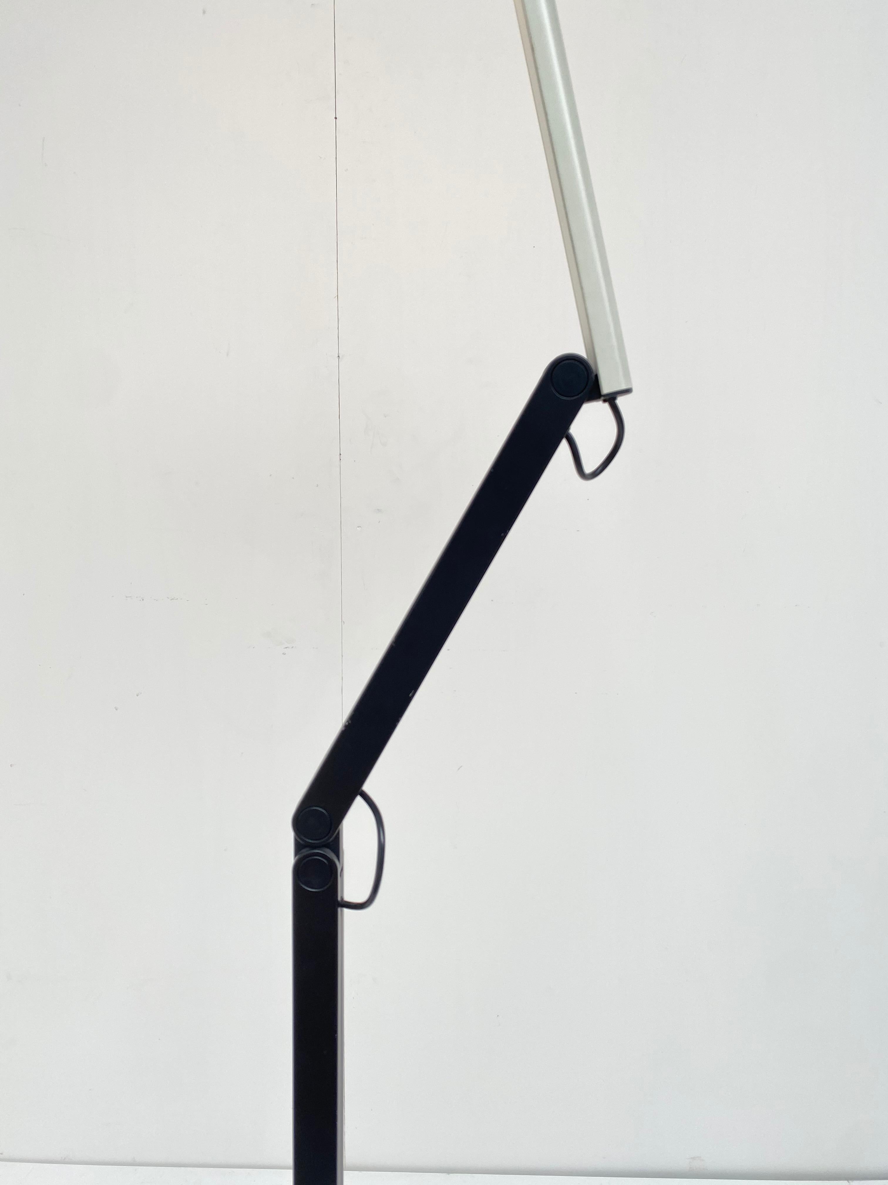 Cast Very Rare Published Ettore Sottsass Jr. Design Floor Lamp for Erco Germany, 1973