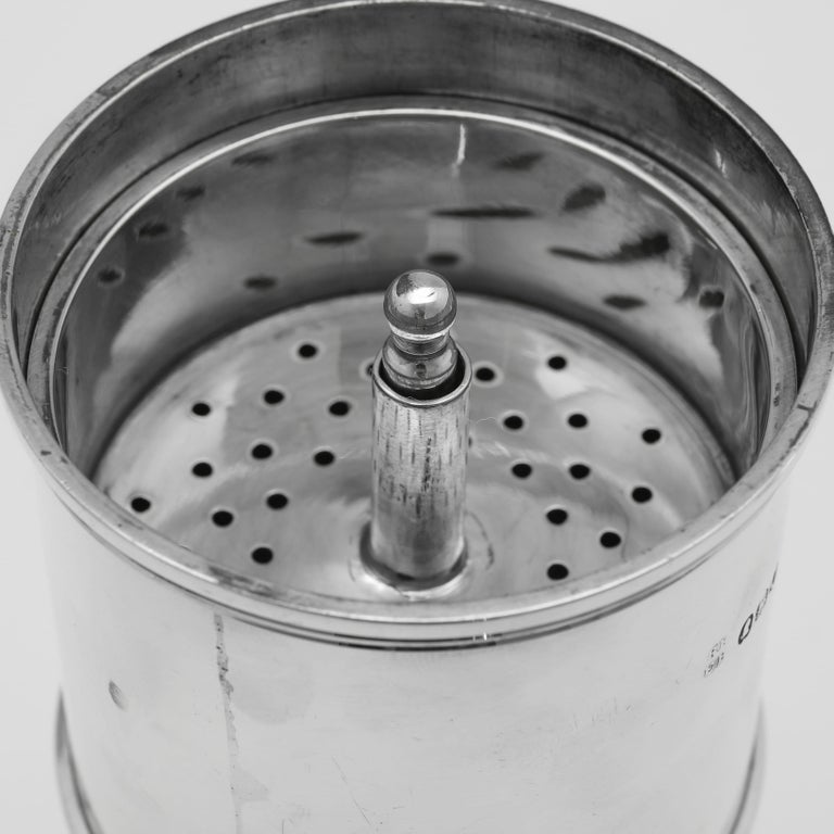 Very rare Regency period sterling silver cafetière made in London