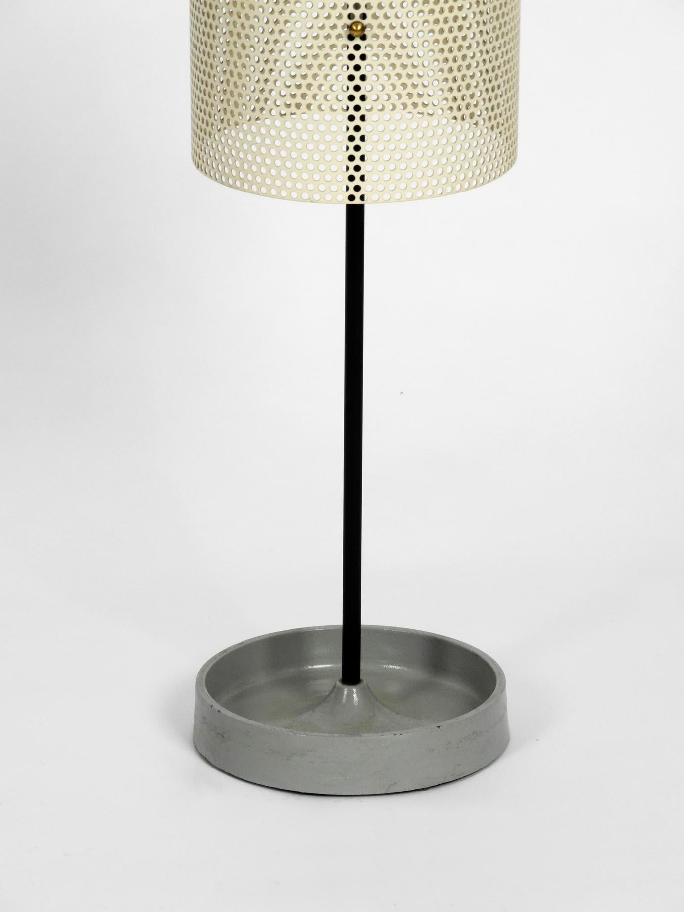 Very Rare Round Mid-Century Modern Perforated Metal Umbrella Stand 3