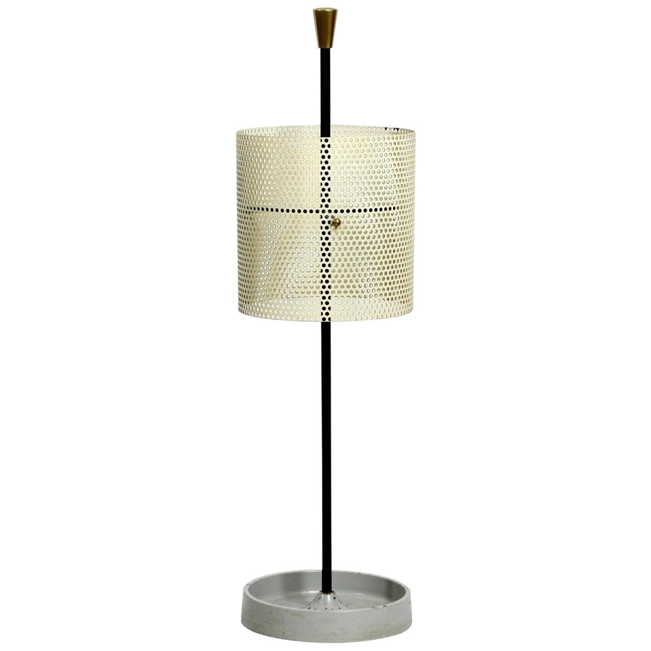 Very Rare Round MidCentury Modern Perforated Metal Umbrella Stand at
