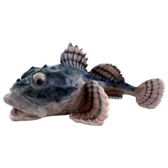 Very Rare Royal Copenhagen Art Nouveau Fish Sculpin # 371