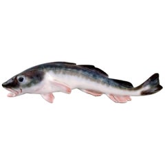 Très rare figurine de poisson Royal Copenhagen en forme de morue # 457