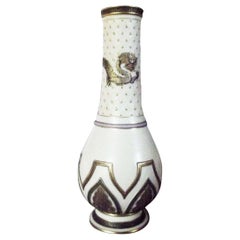 Very Rare Royal Worcester Porcelain Aesthetic Movement Vase, circa 1875