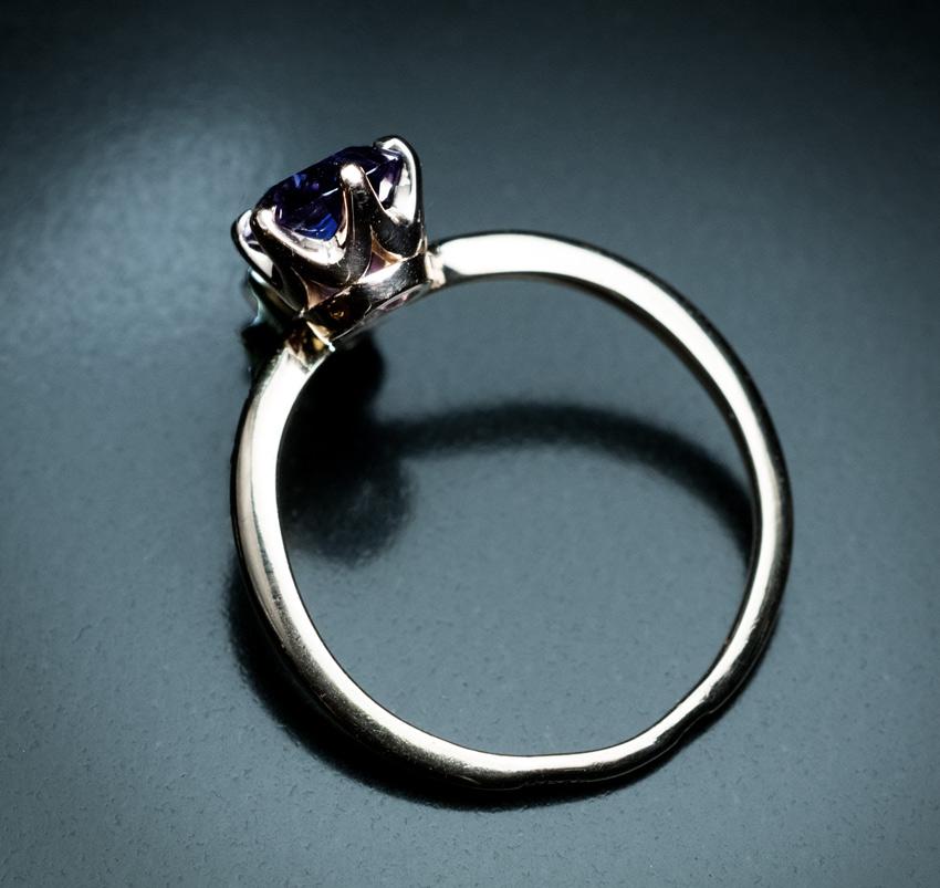 Art Nouveau Very Rare Russian Alexandrite and Diamond Engagement Ring