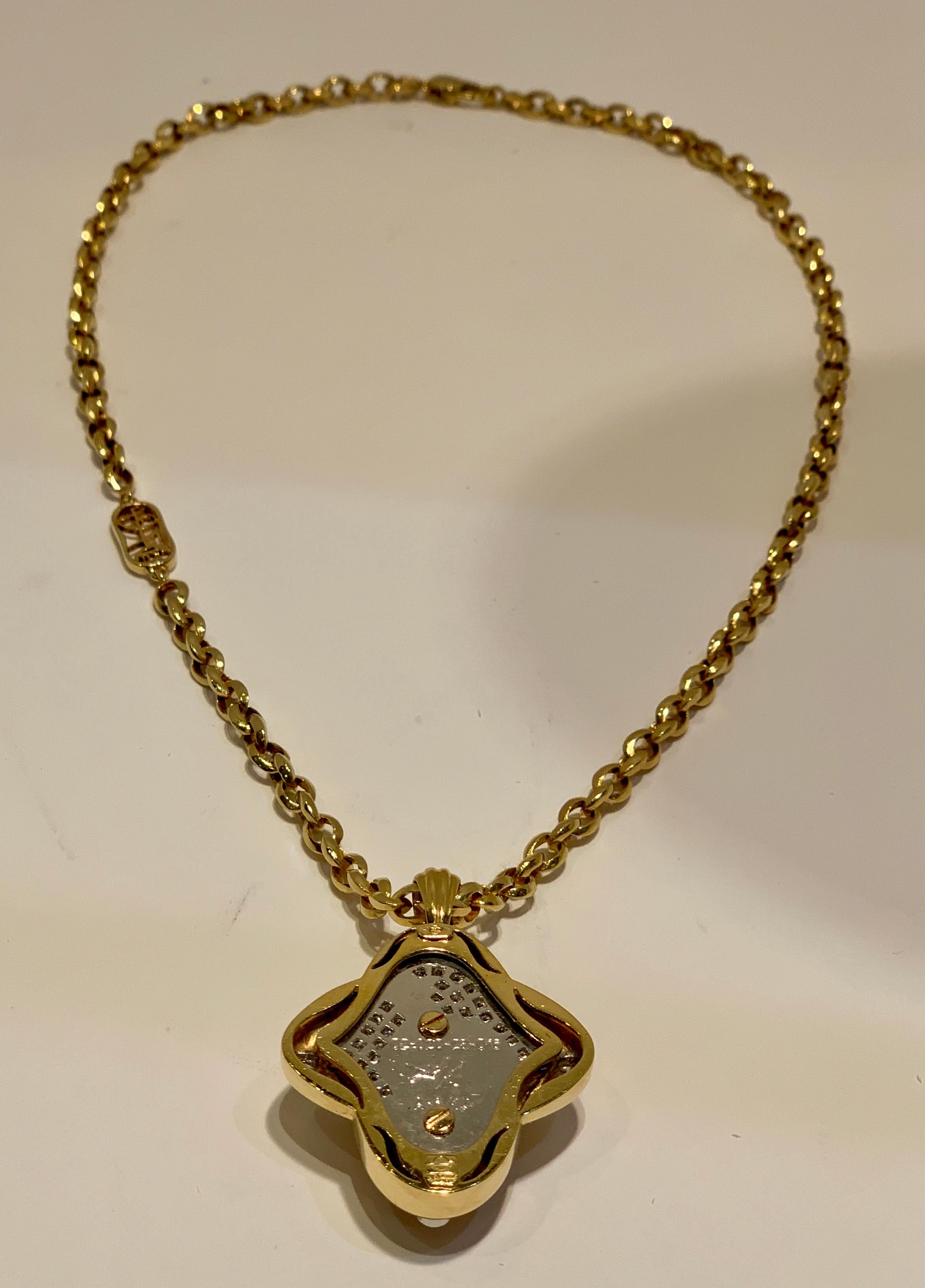 Very Rare Salvador Dali 18K Gold and Diamond Madonna de Port Lligat Necklace 5