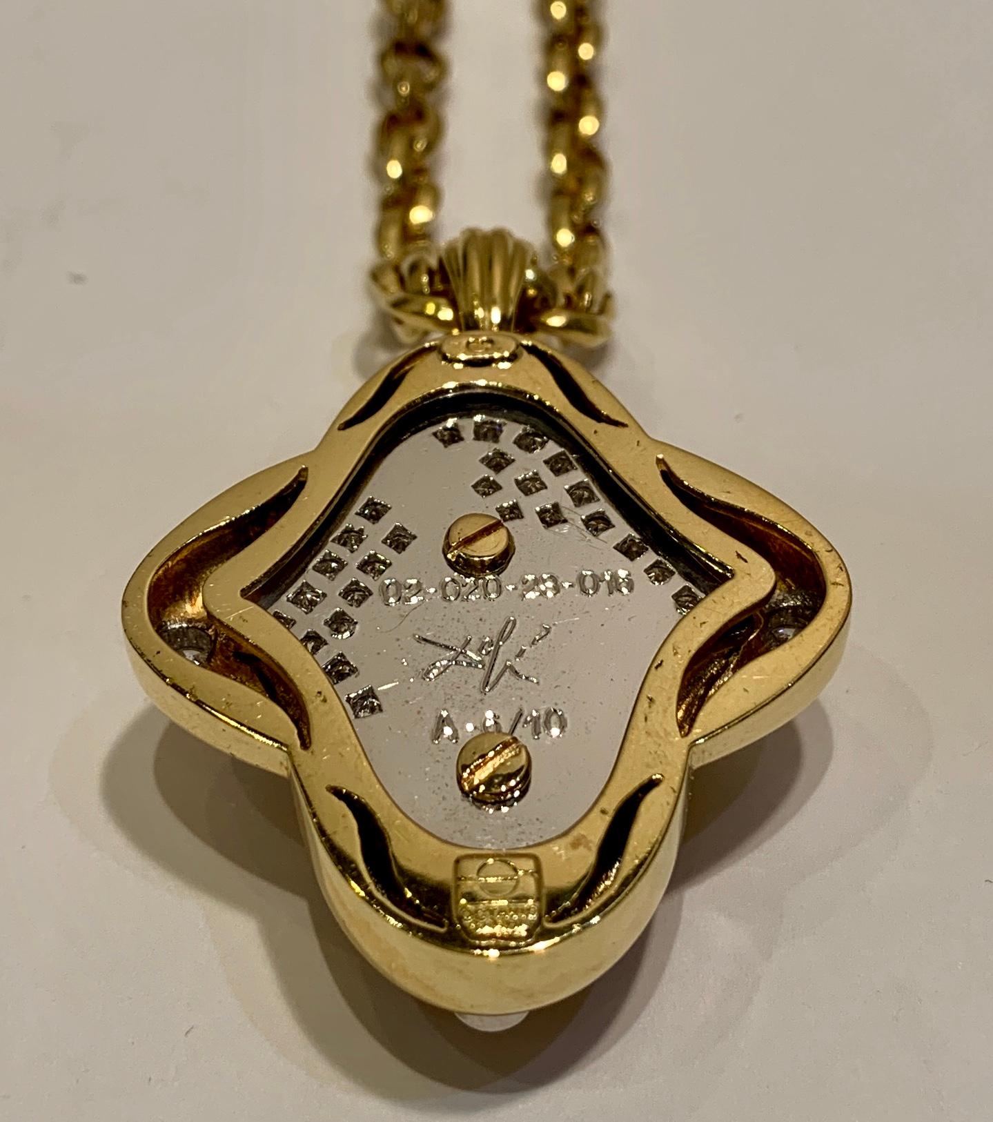 Very Rare Salvador Dali 18K Gold and Diamond Madonna de Port Lligat Necklace 6