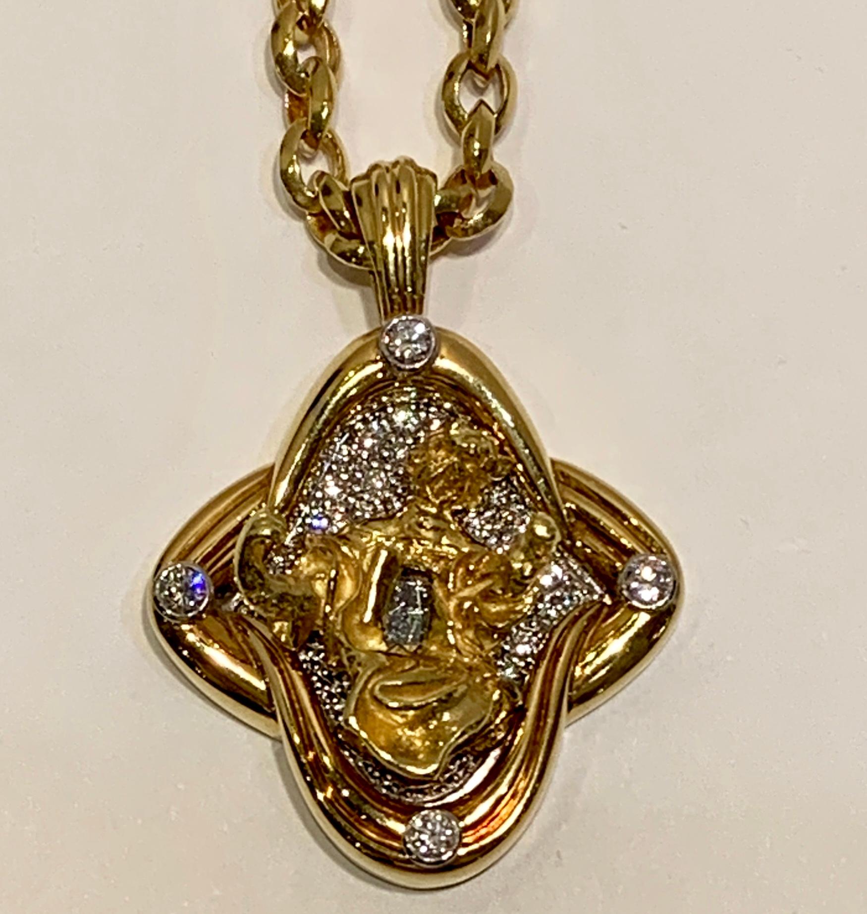 gold madonna necklace